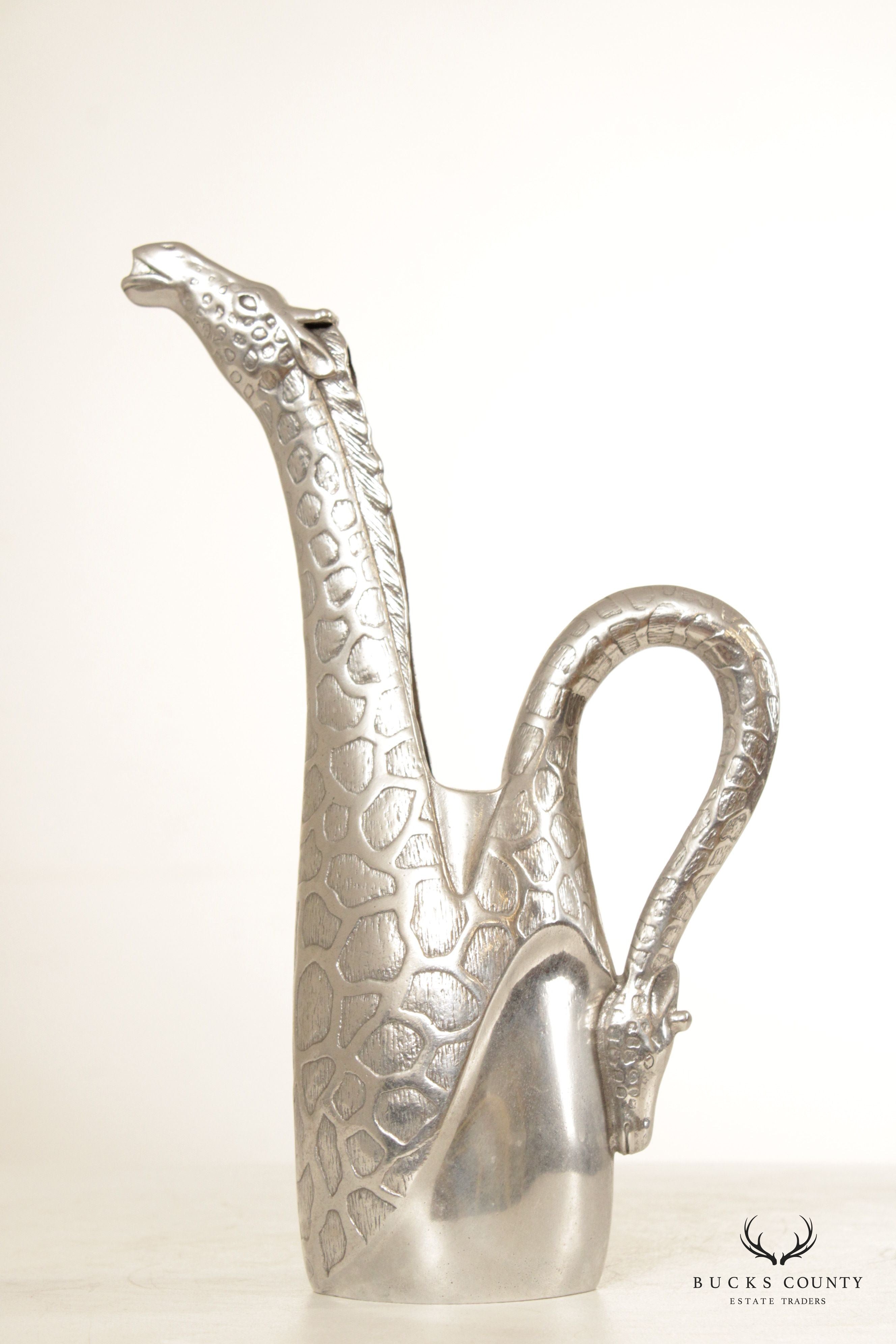 Arthur Court 1989 Giraffe Cast Aluminum Pitcher