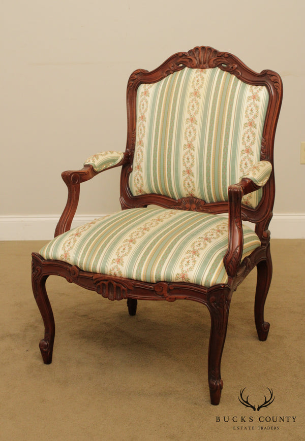 French Louis XV Style High Quality Carved Armchair Fauteuil