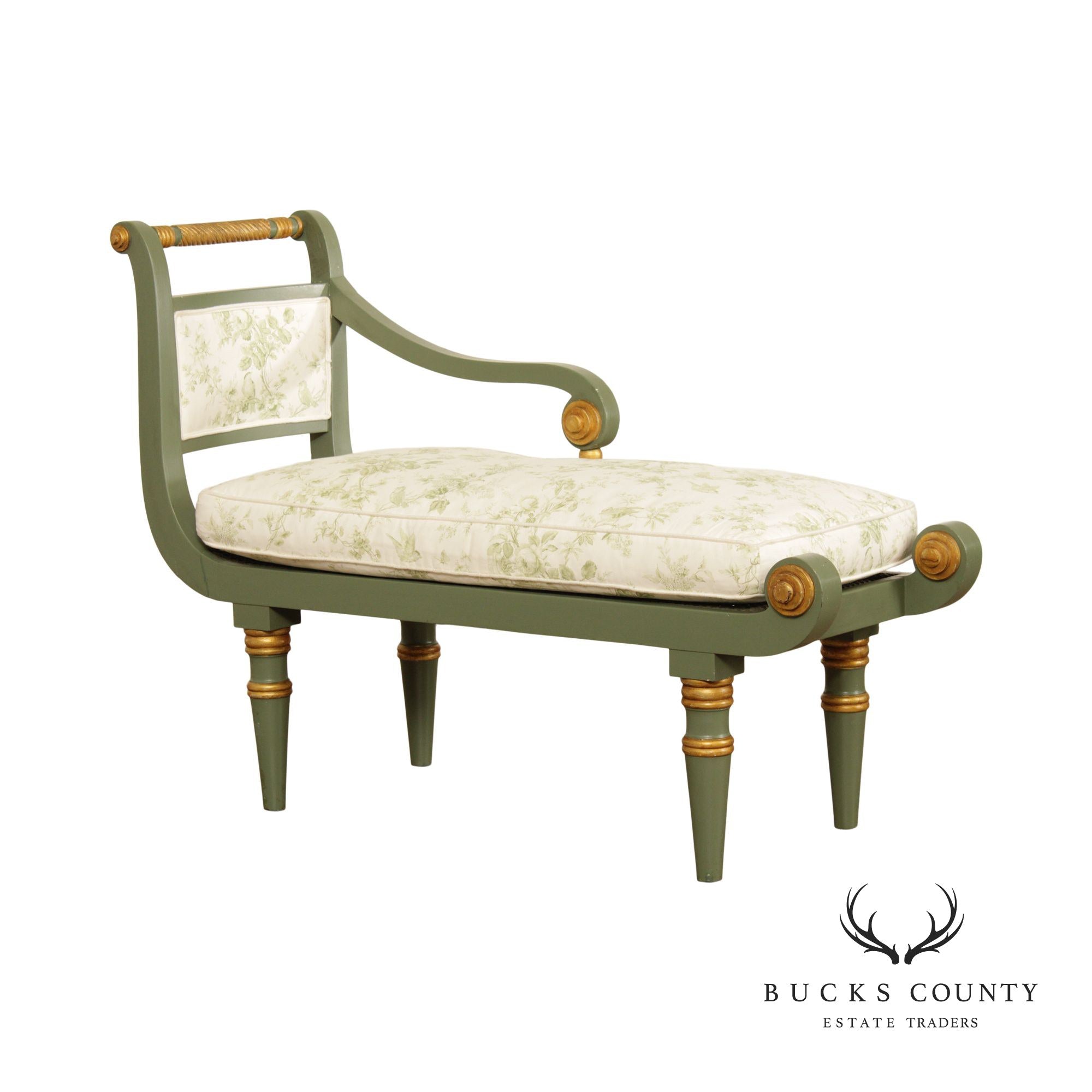 Antique French Neoclassical Petite Recamier