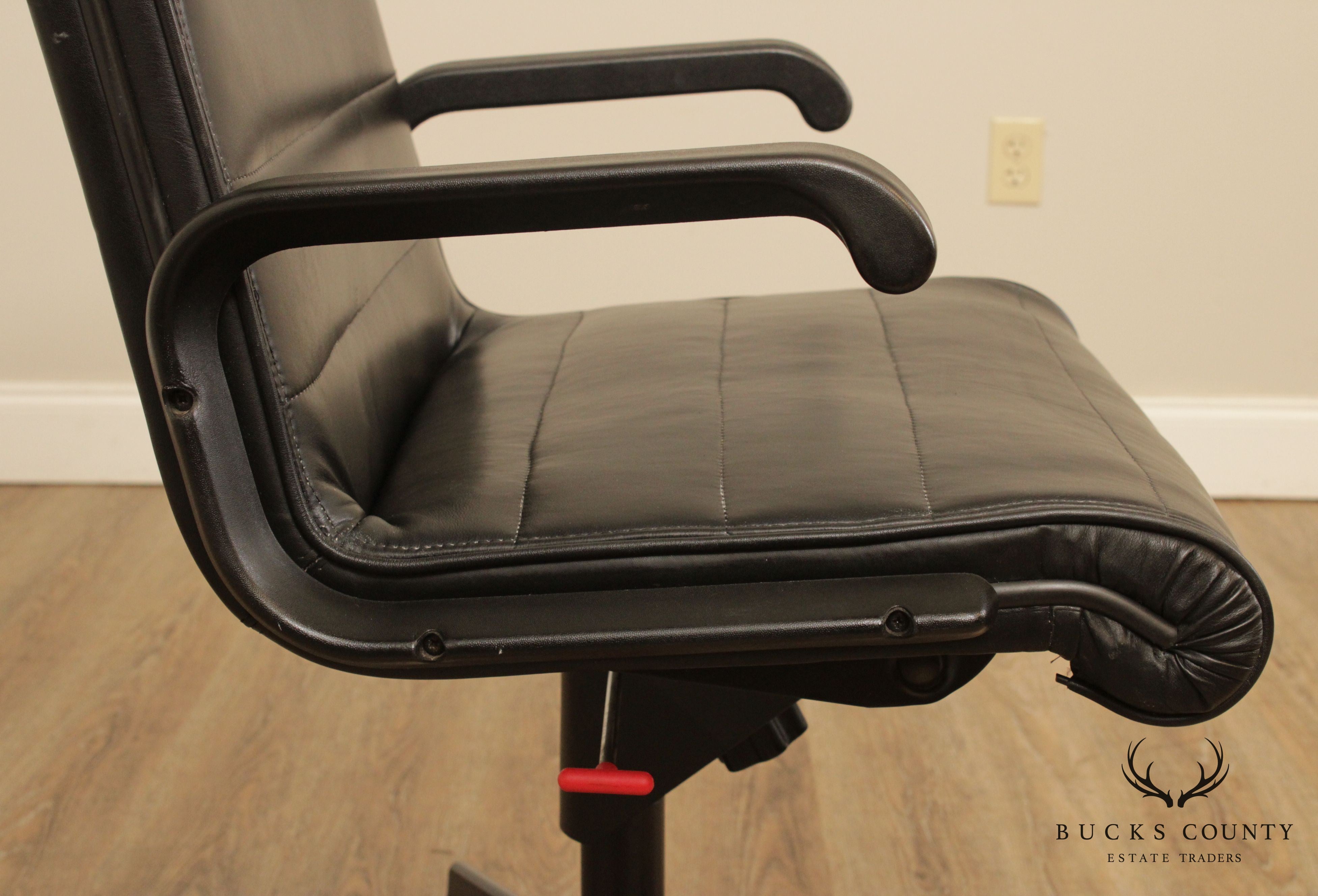 Quality Modern Black Leather Desk Chair