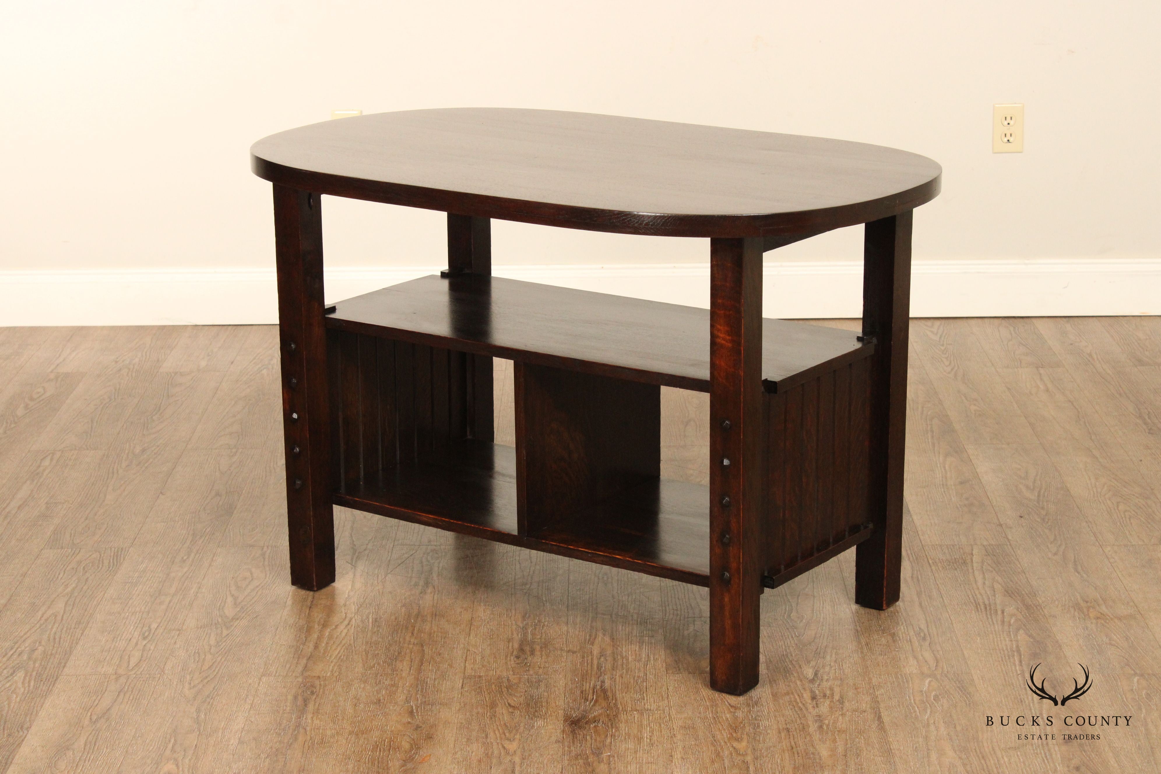 Michigan Chair Company Antique Mission Oak Library Table