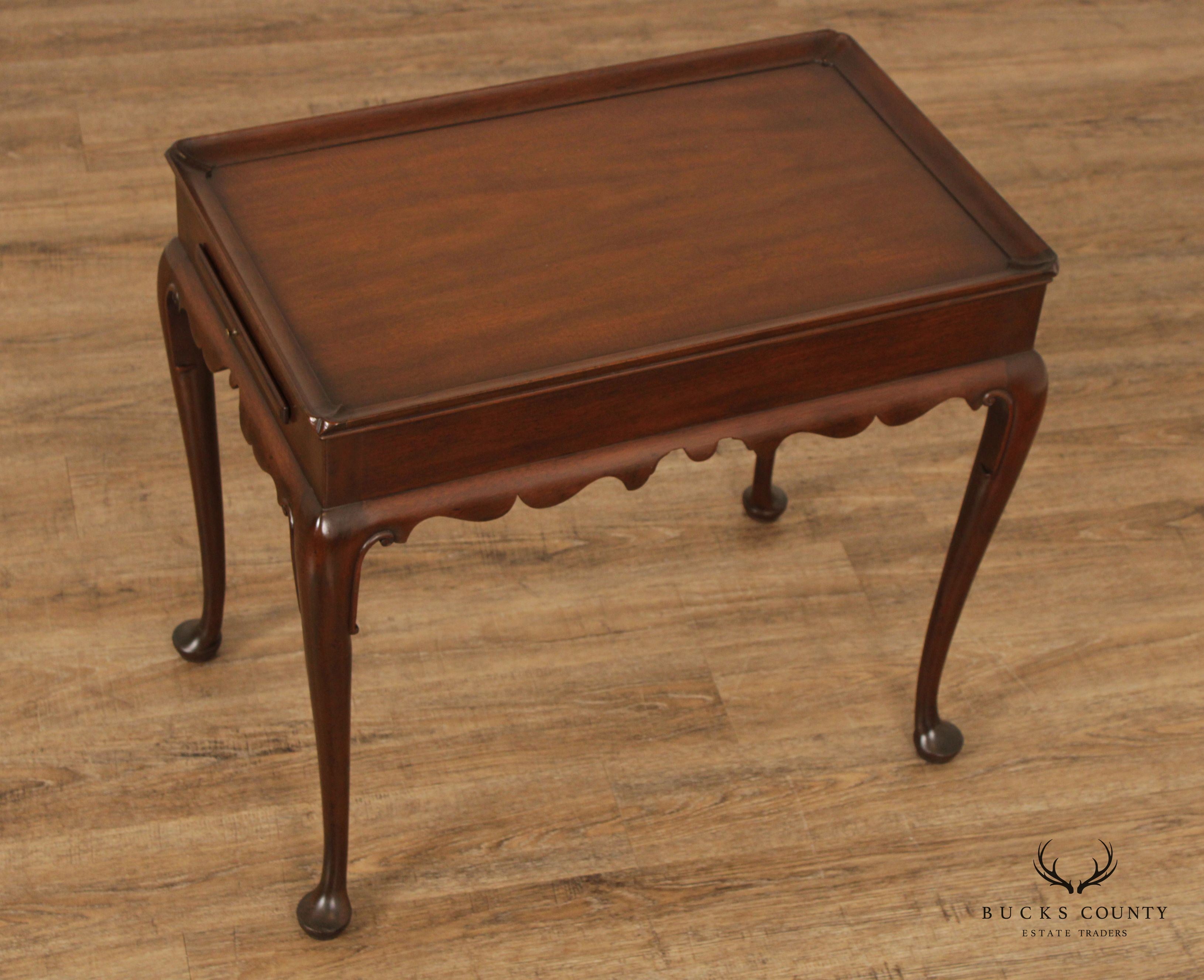 Kittinger Colonial Williamsburg Mahogany Queen Anne Tea Table