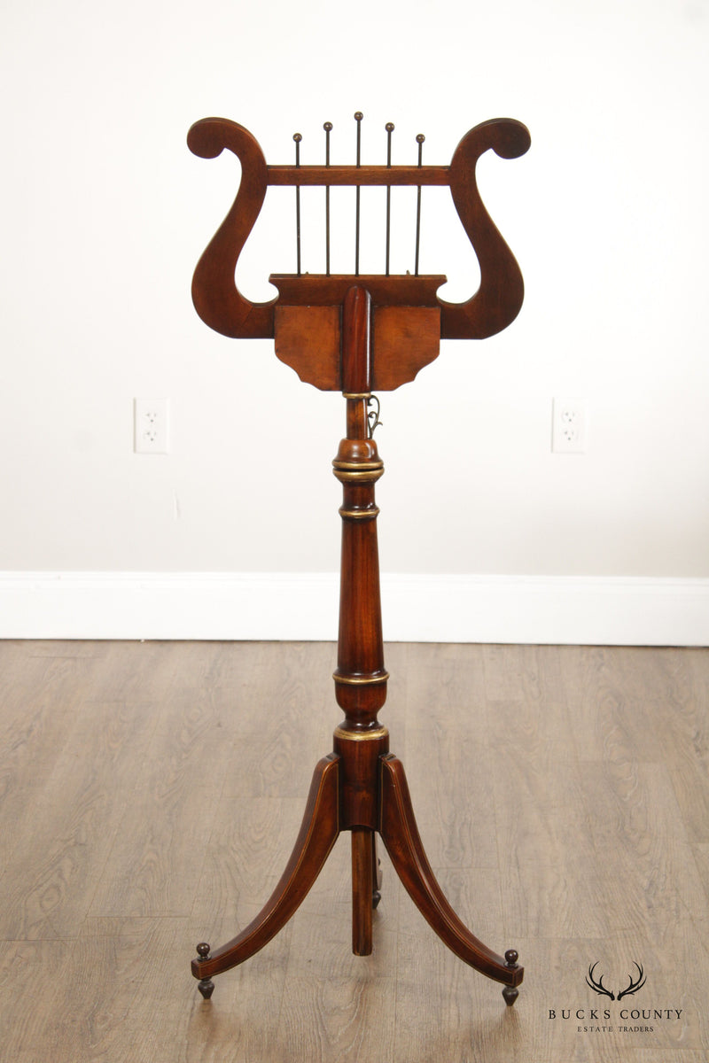 Victorian Style Mahogany Lyre Form Music Stand
