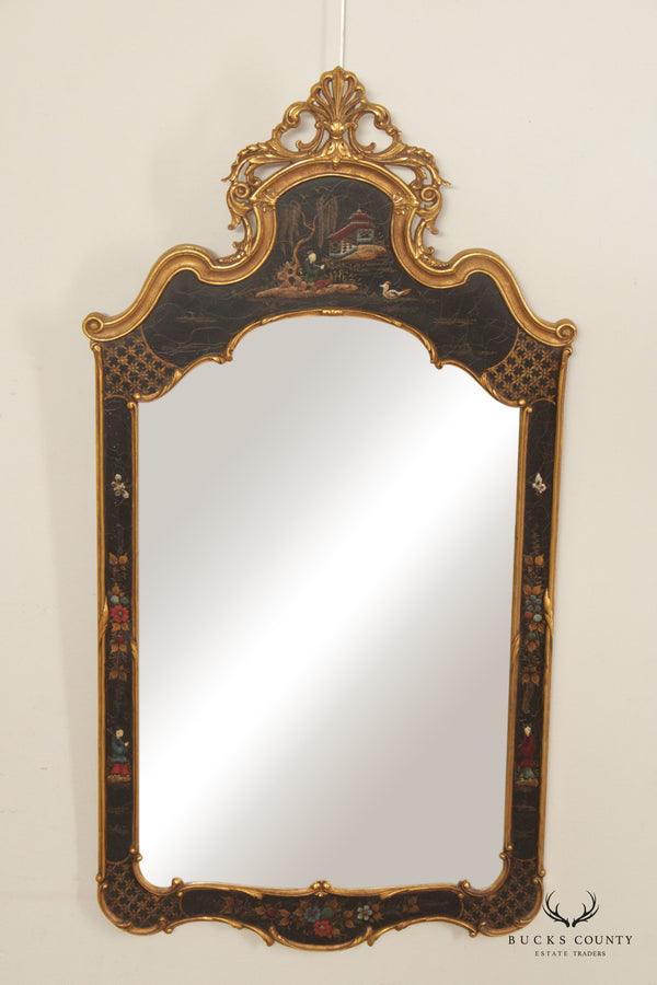 Friedman Brothers 'Canton' Chinoiserie Decorated Wall Mirror