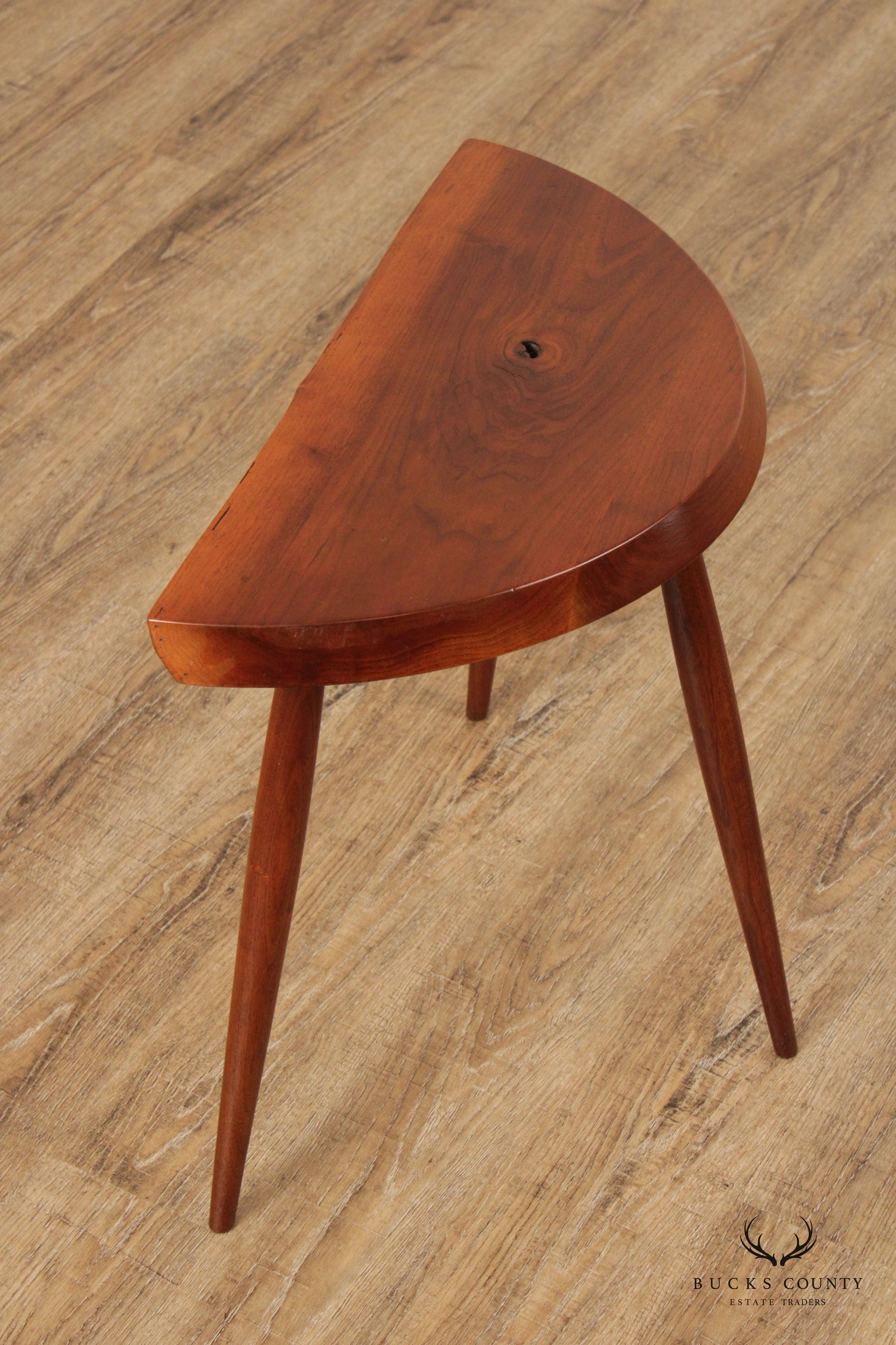 Bucks County Studio Crafted Live Edge Walnut Stool or Bench