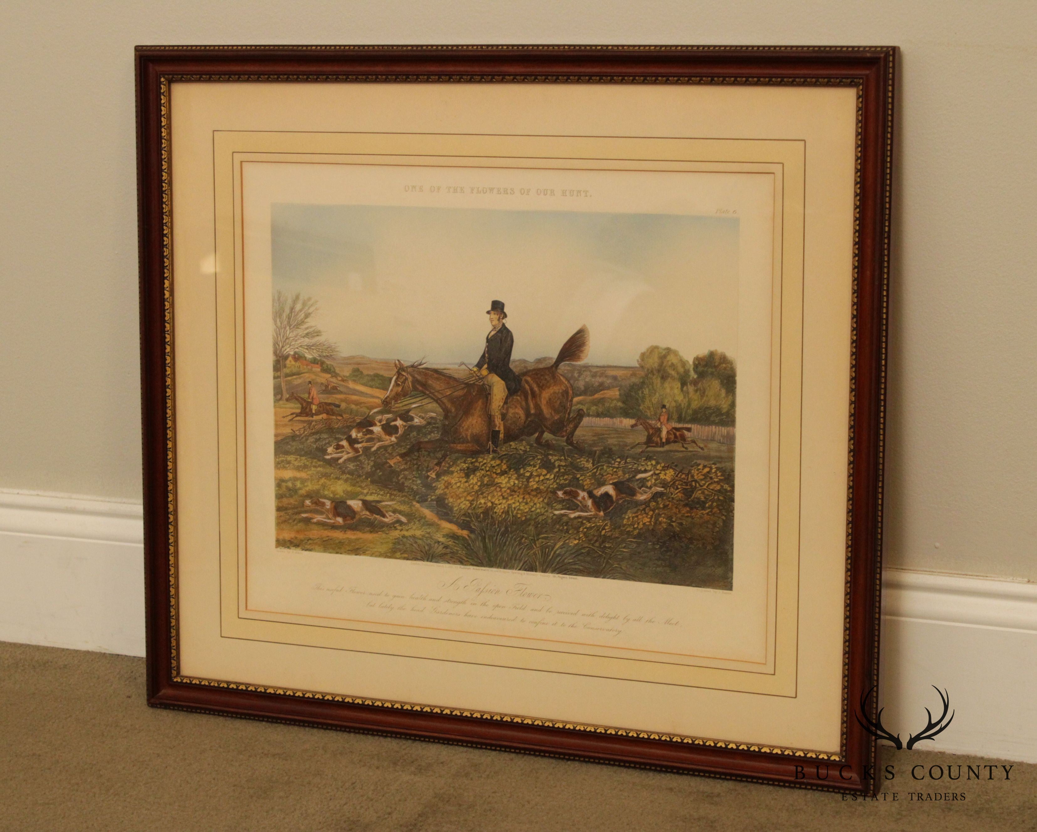 Henry Thomas Alken Vintage Framed Print 'One of the Flowers of our Hunt'