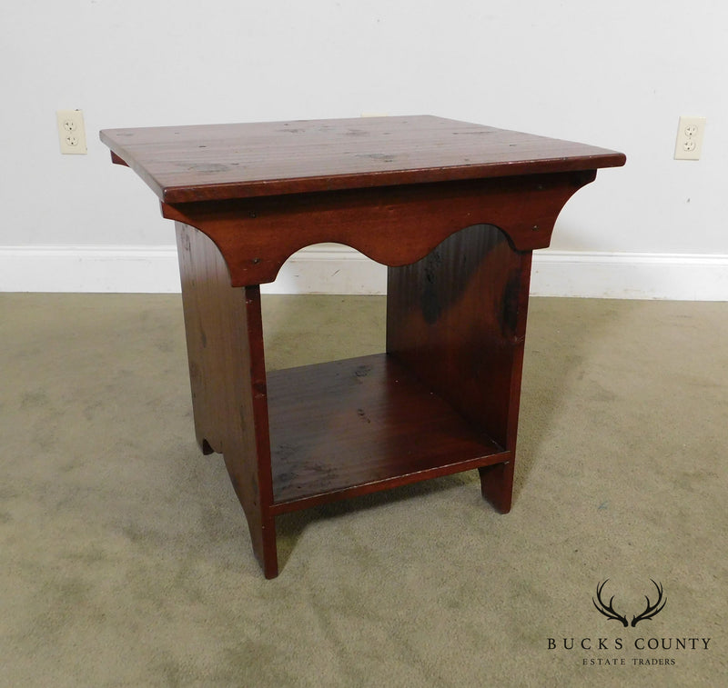 Country Pine Custom 2 Tier Side Table