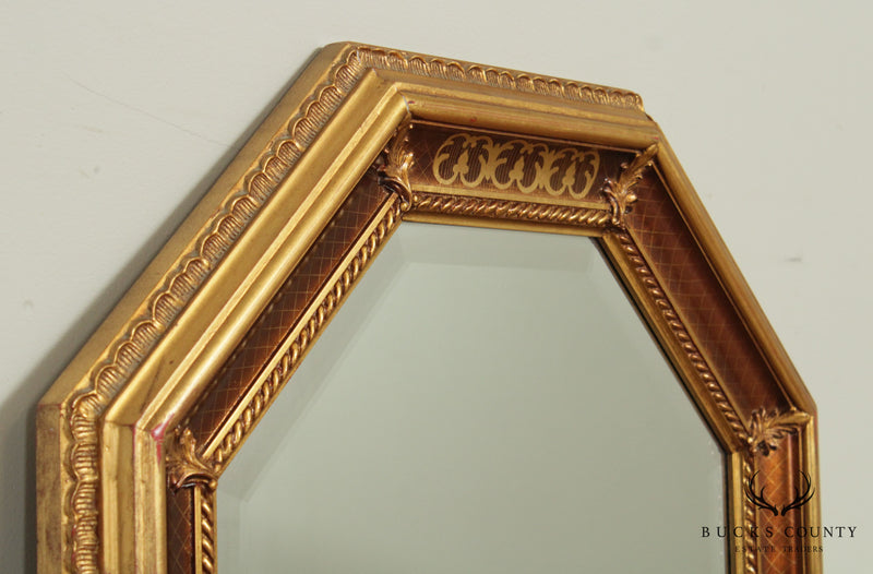 Vintage Gilt Frame Venetian Style Beveled Wall Mirror