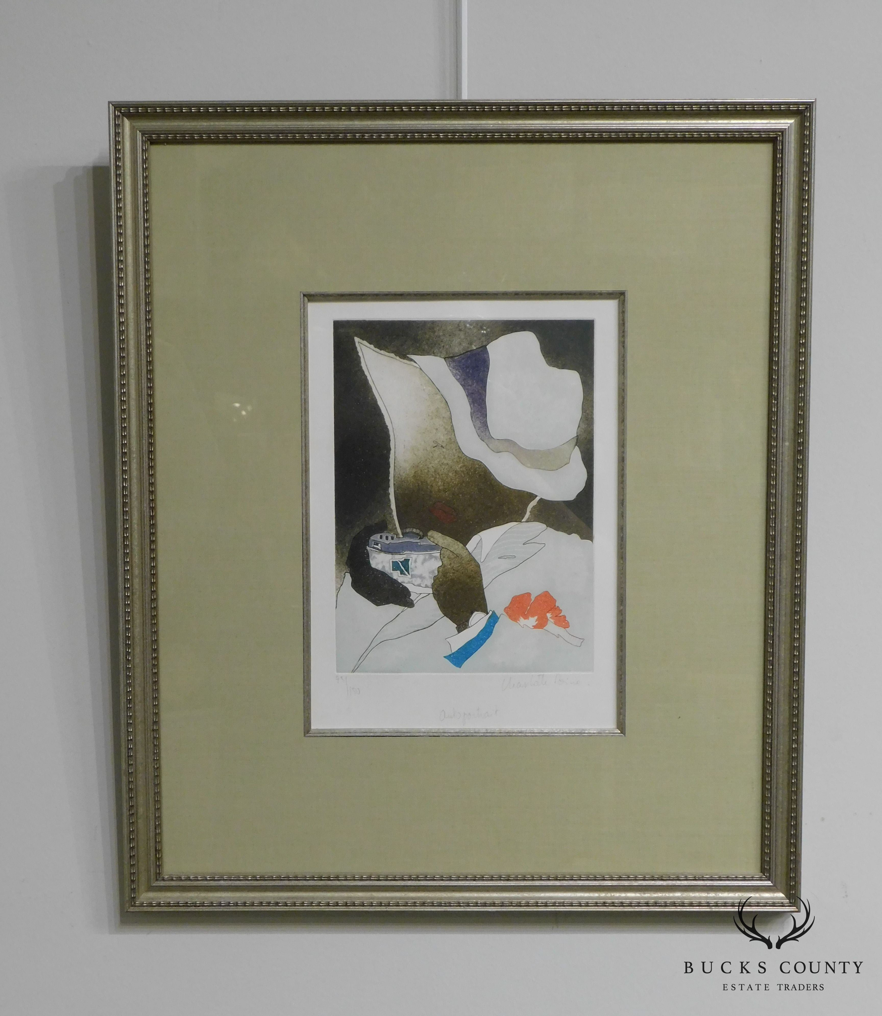 Framed Limited Edition Color Etching "Autoportrait" #75/150