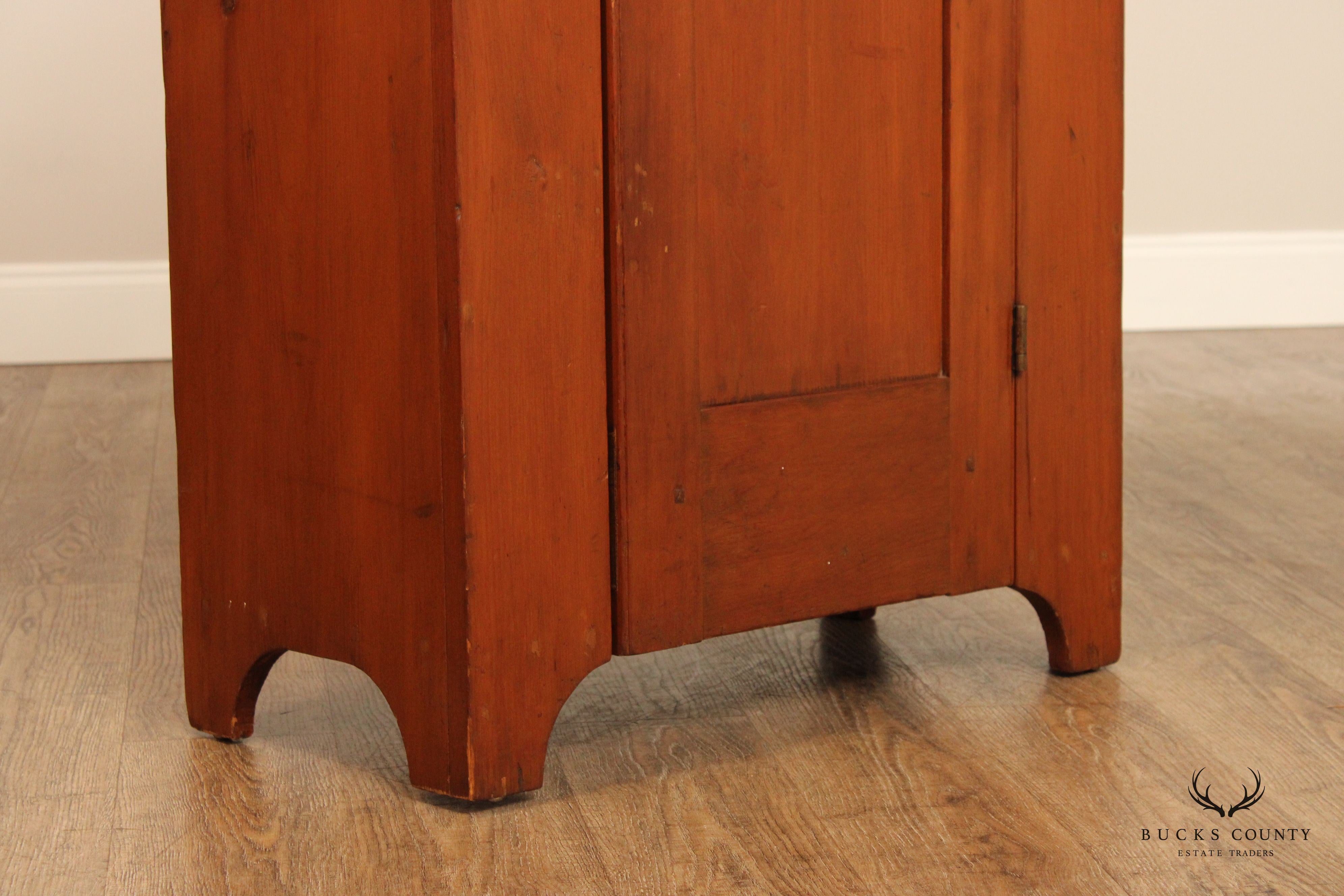 Antique Farmhouse Pine Jam Cupboard or Pantry Cabinet