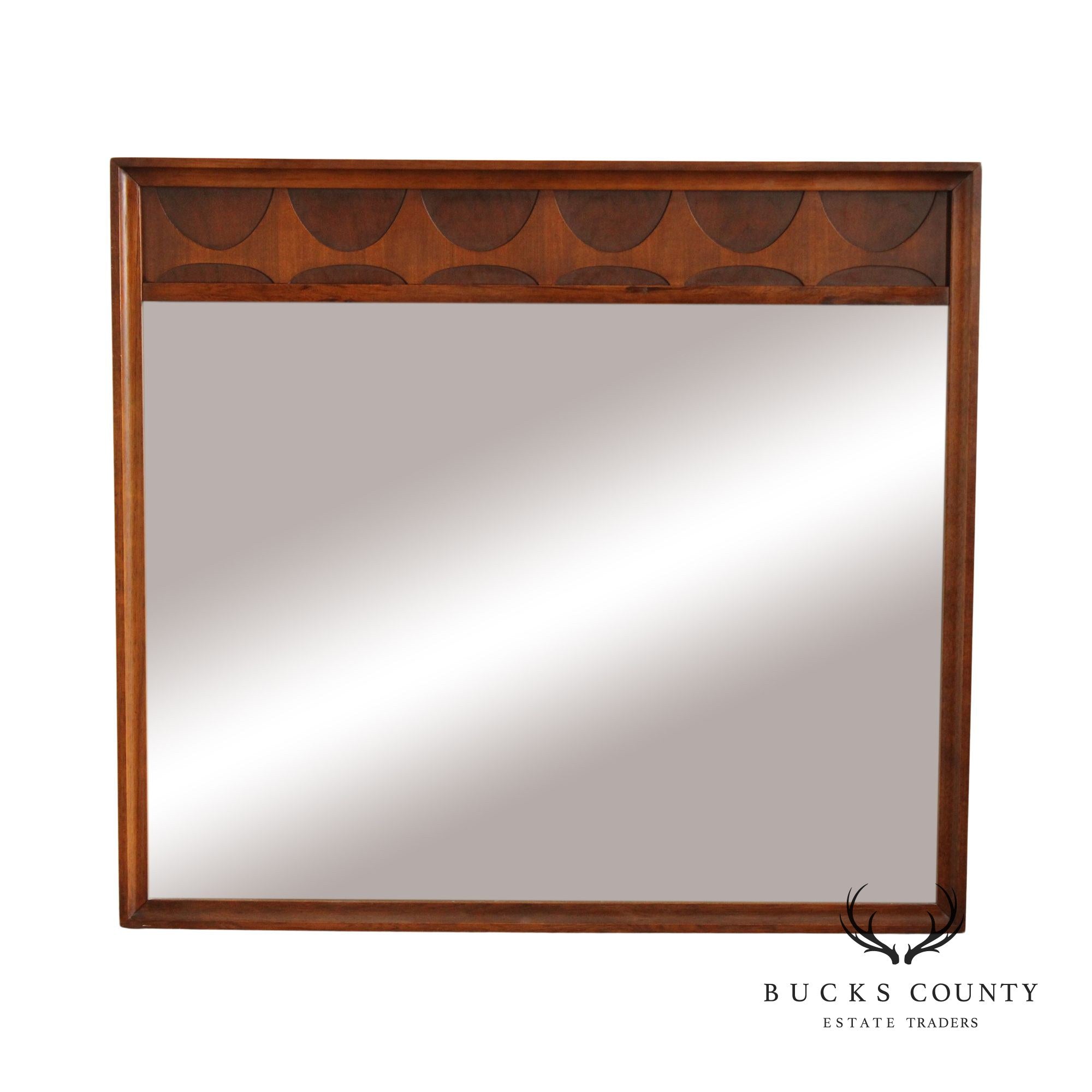 Broyhill Brasilia Mid Century Modern Walnut Wall Mirror