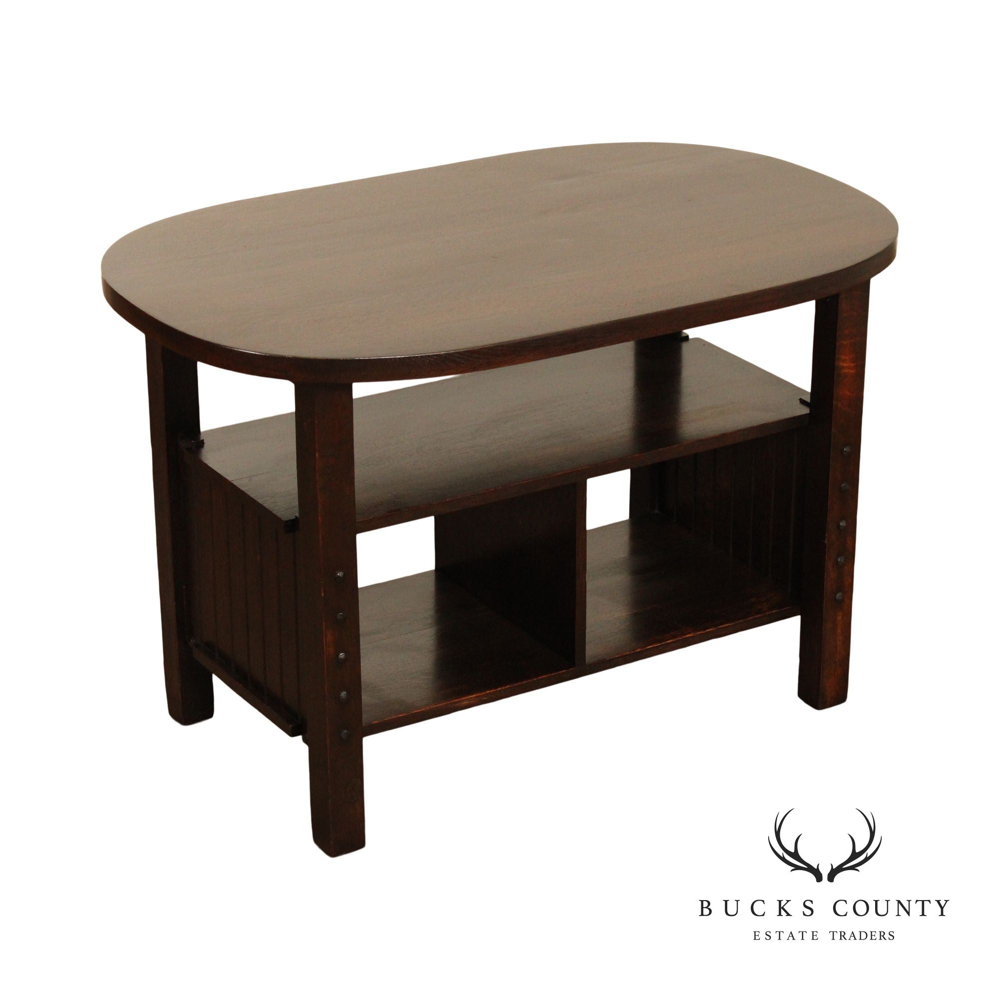 Michigan Chair Company Antique Mission Oak Library Table