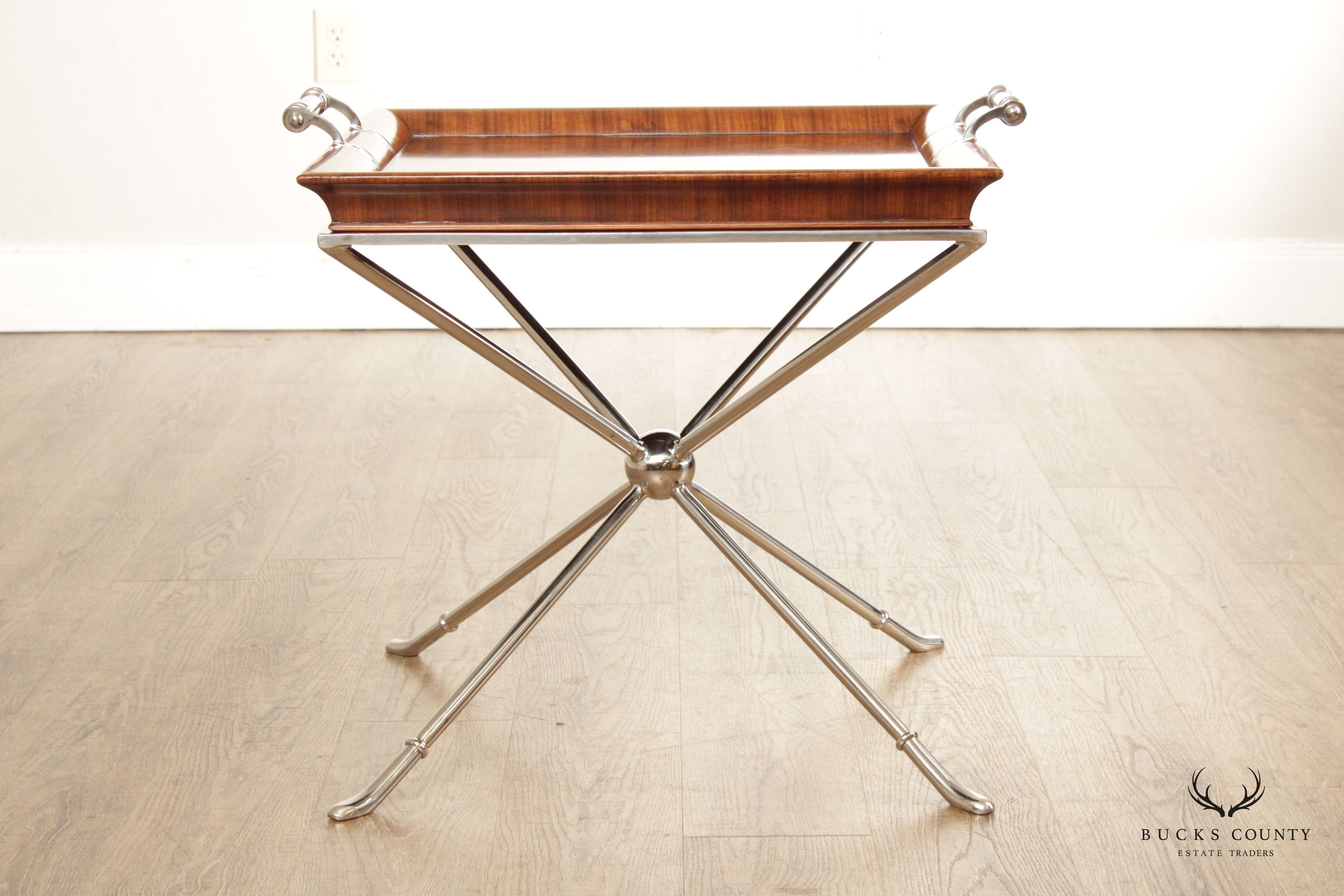 Theodore Alexander Modern Parquetry Tray Table