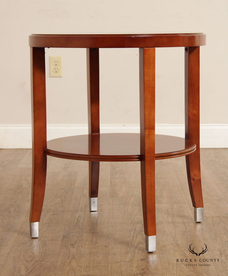CTH Sherrill Occasional Regency Style Cherry Two-Tier Side Table