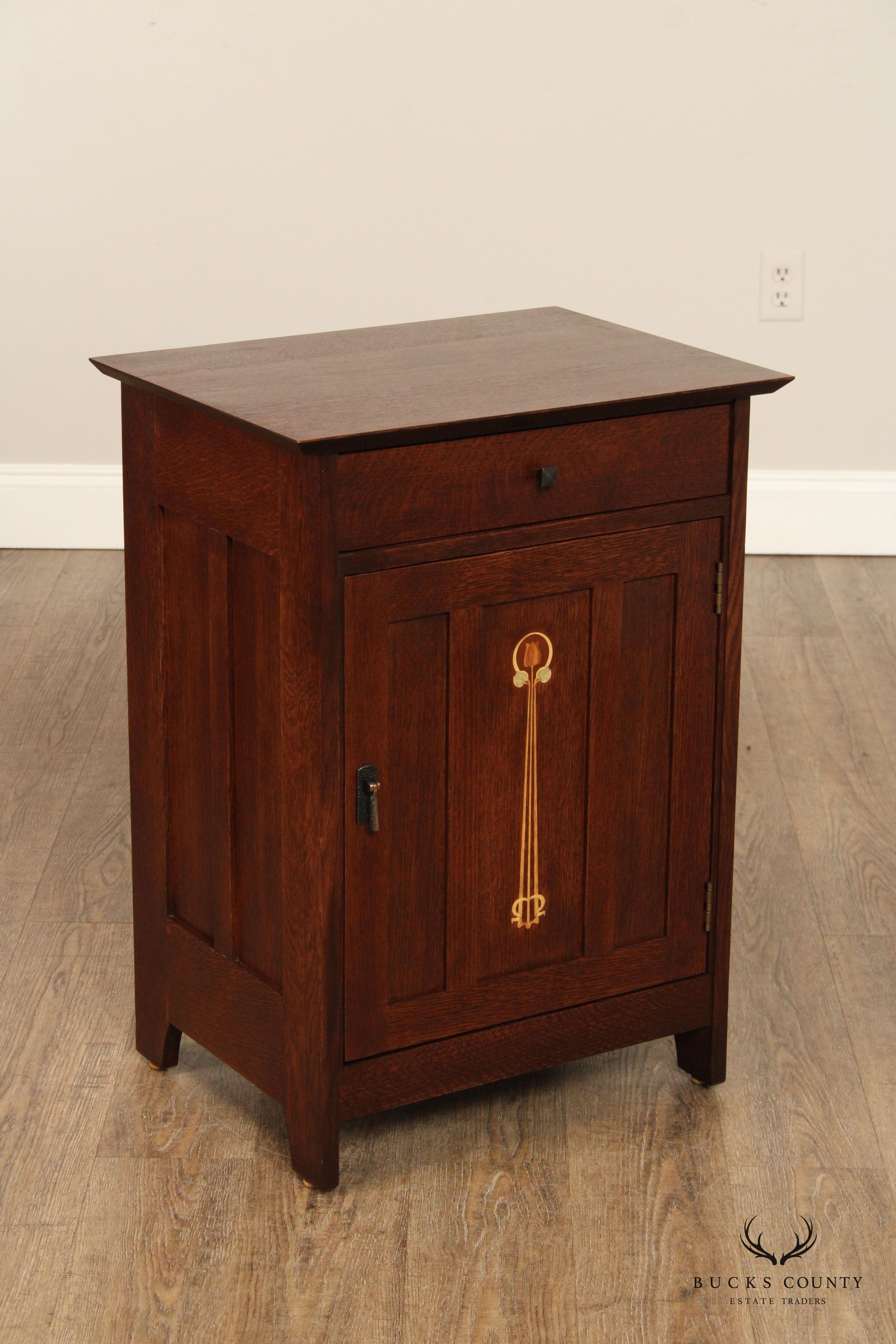 Stickley 2012 Collector Edition Harvey Ellis Oak Nightstand Cabinet