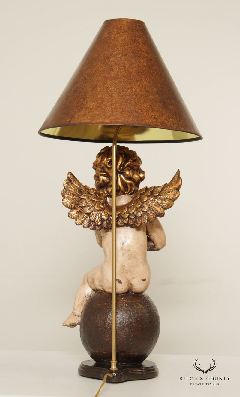 Italian Renaissance Style Cherub Table Lamp