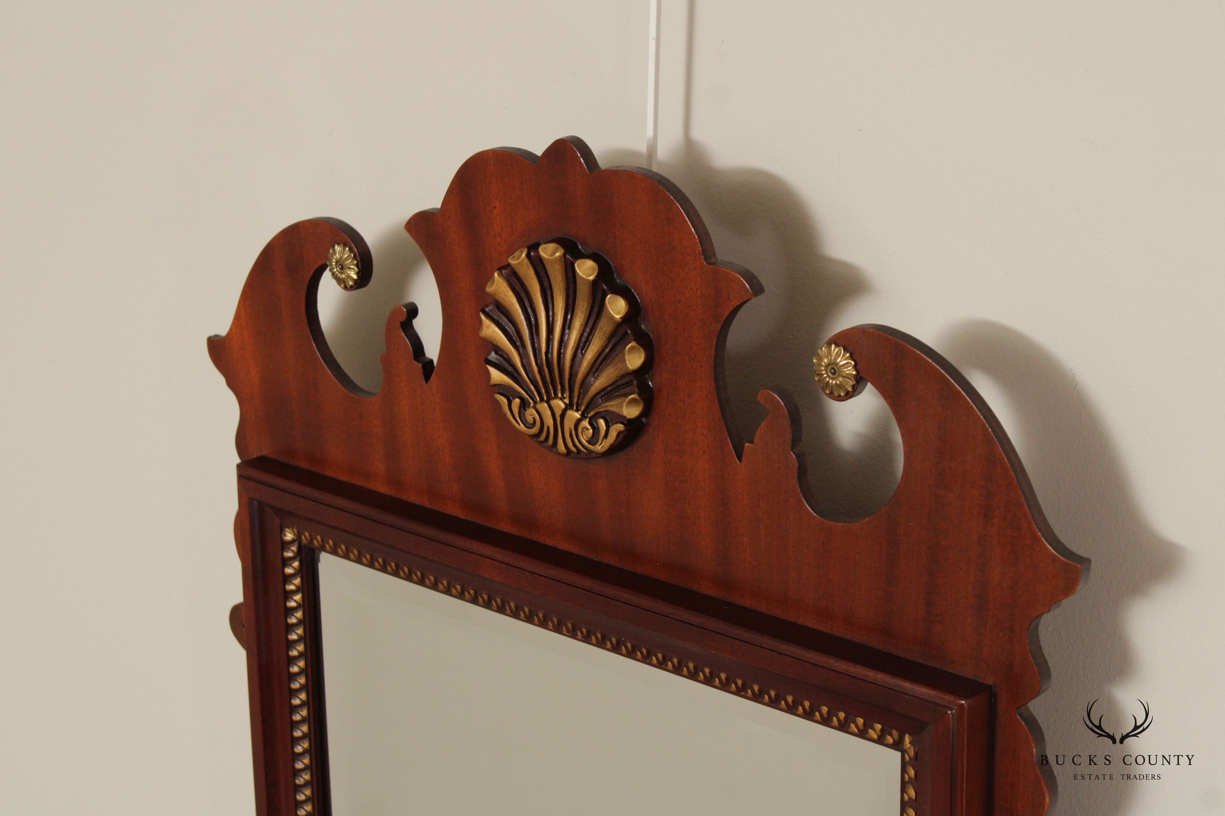 Chippendale Style Carved Mahogany Wall Mirror