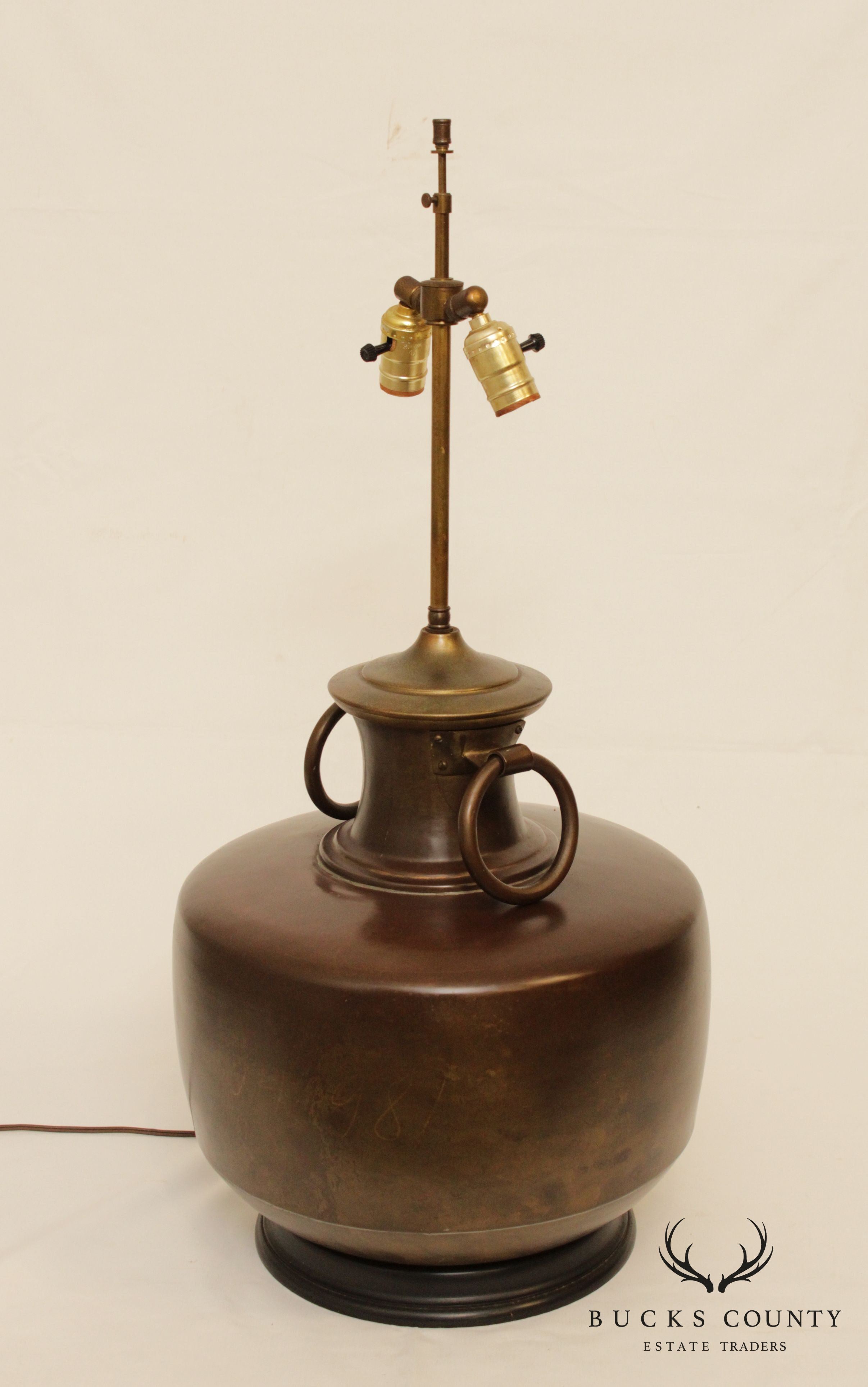 Vintage Brass Jug Table Lamp