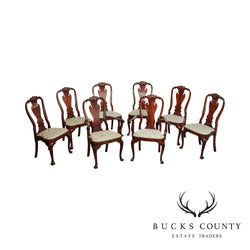 Quality Set of Eight Georgian Style Mahogany Dining Chairs