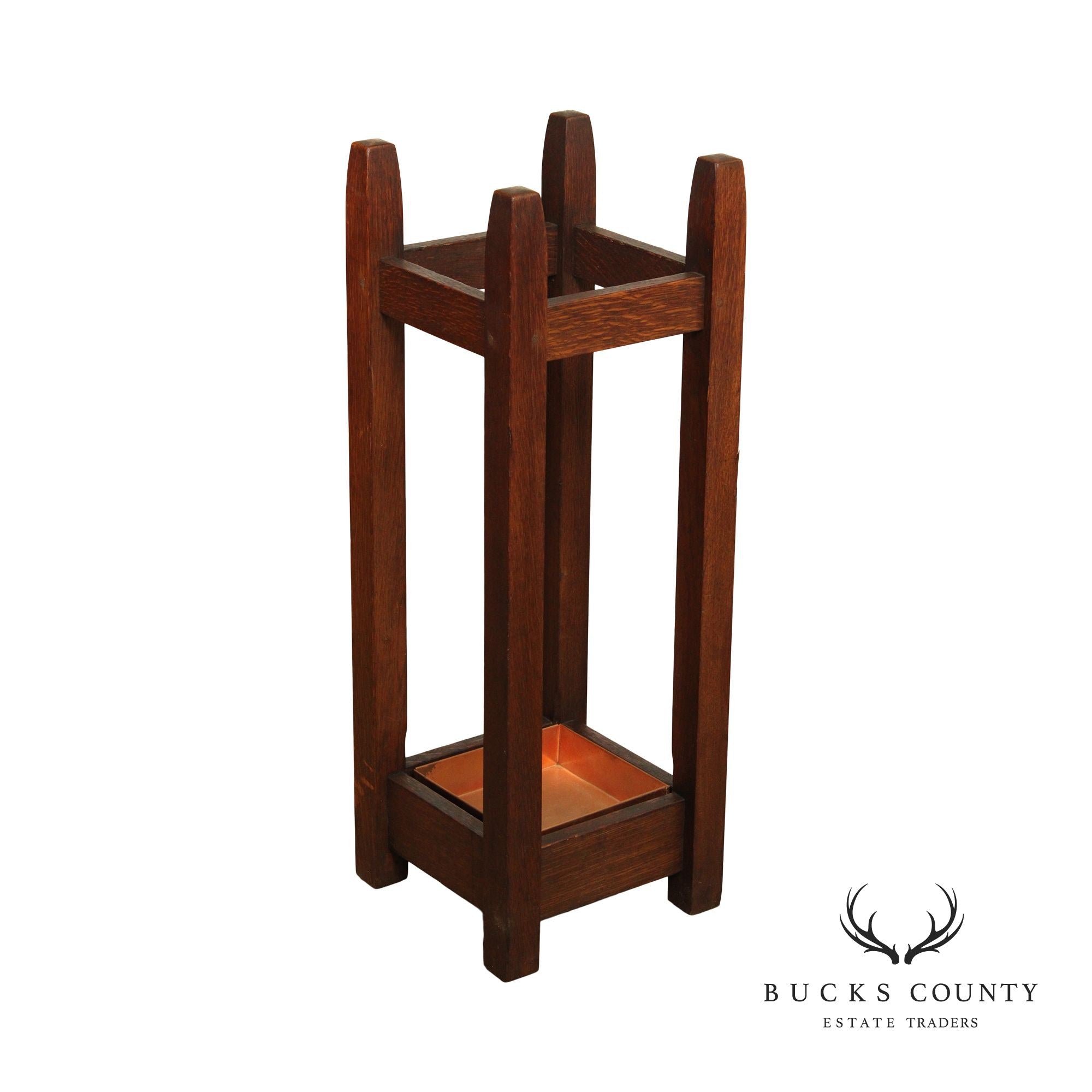 Gustav Stickley Antique Mission Oak Umbrella Stand