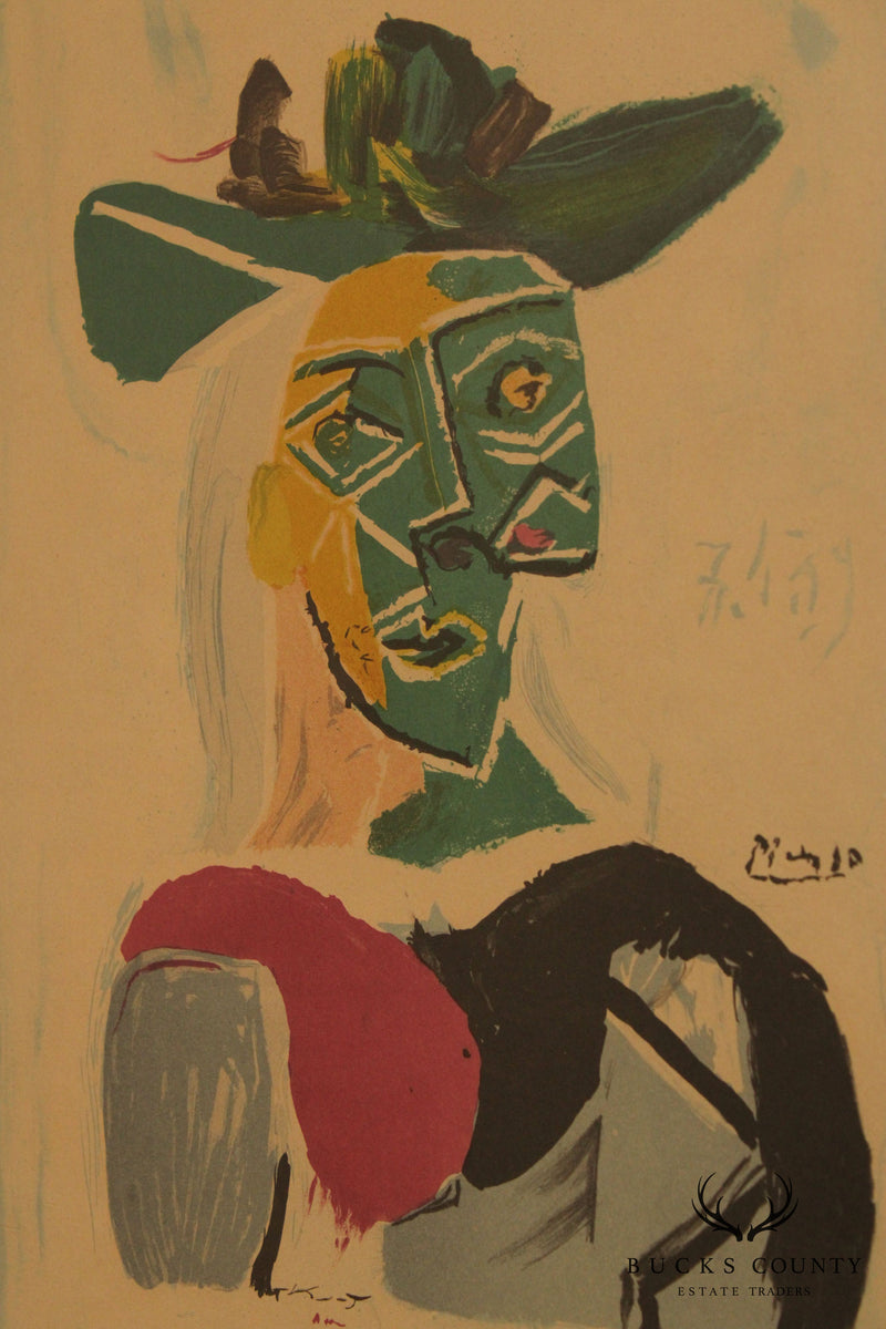 Pablo Picasso Portrait of Dora Maar Vintage Numbered Lithograph, Fine Art Print