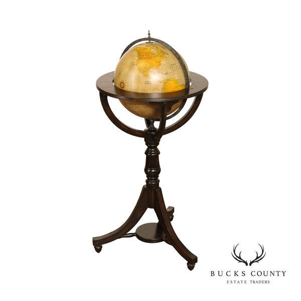 Maitland Smith Regency Style Mahogany Globe on Stand