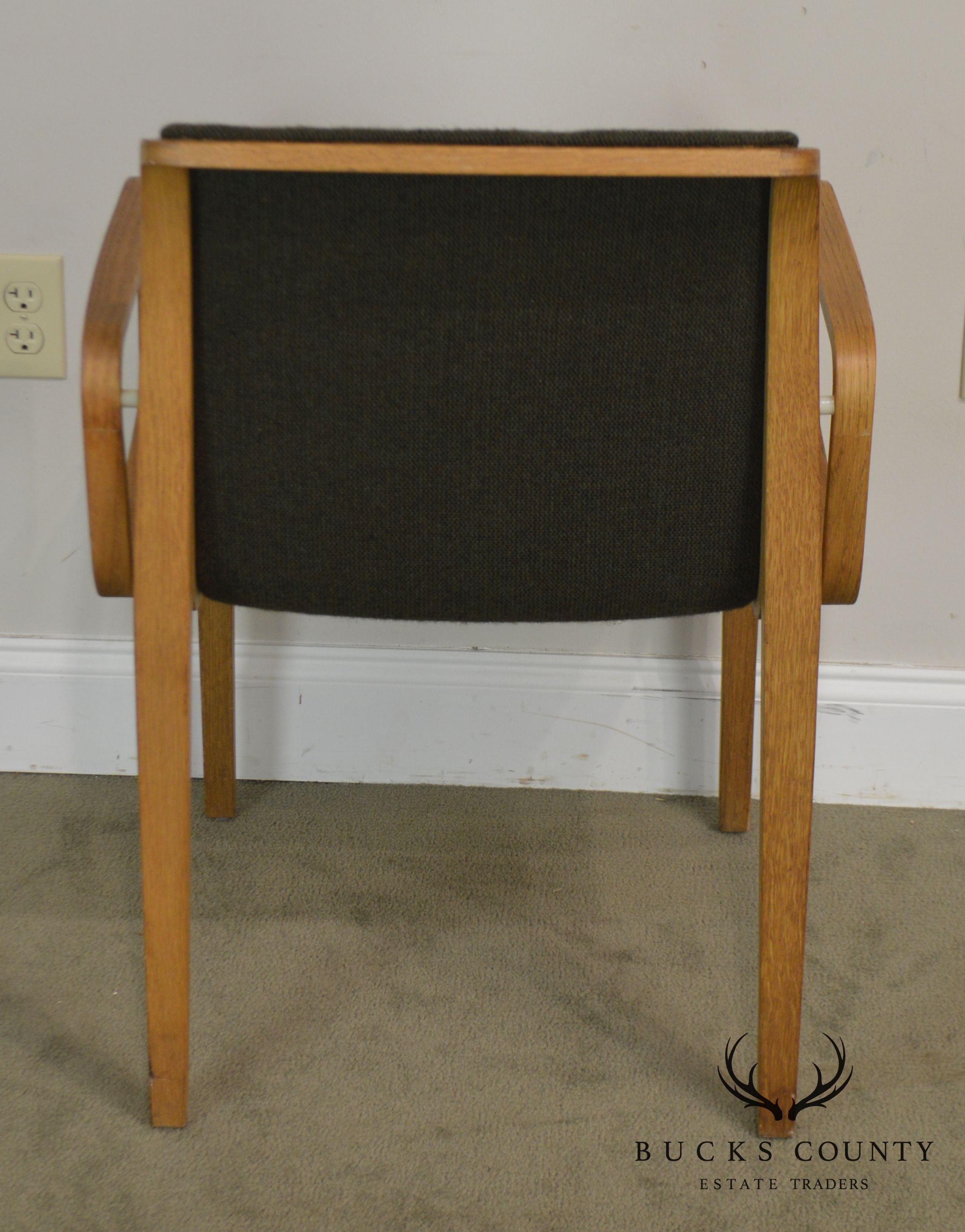 Knoll Bill Stephans Mid Century Modern Bent Wood Arm Chair