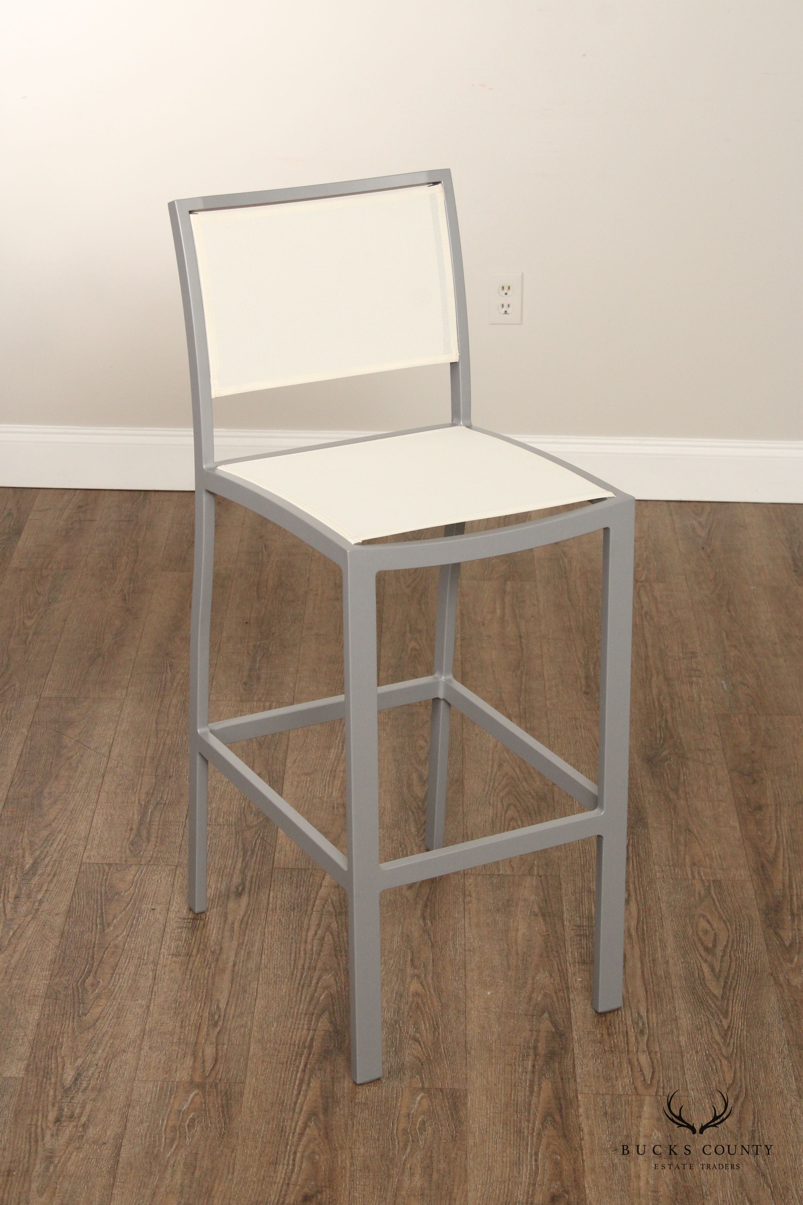 Janus Et Cie 'Koko II' Set of Four Aluminum And Mesh Barstools