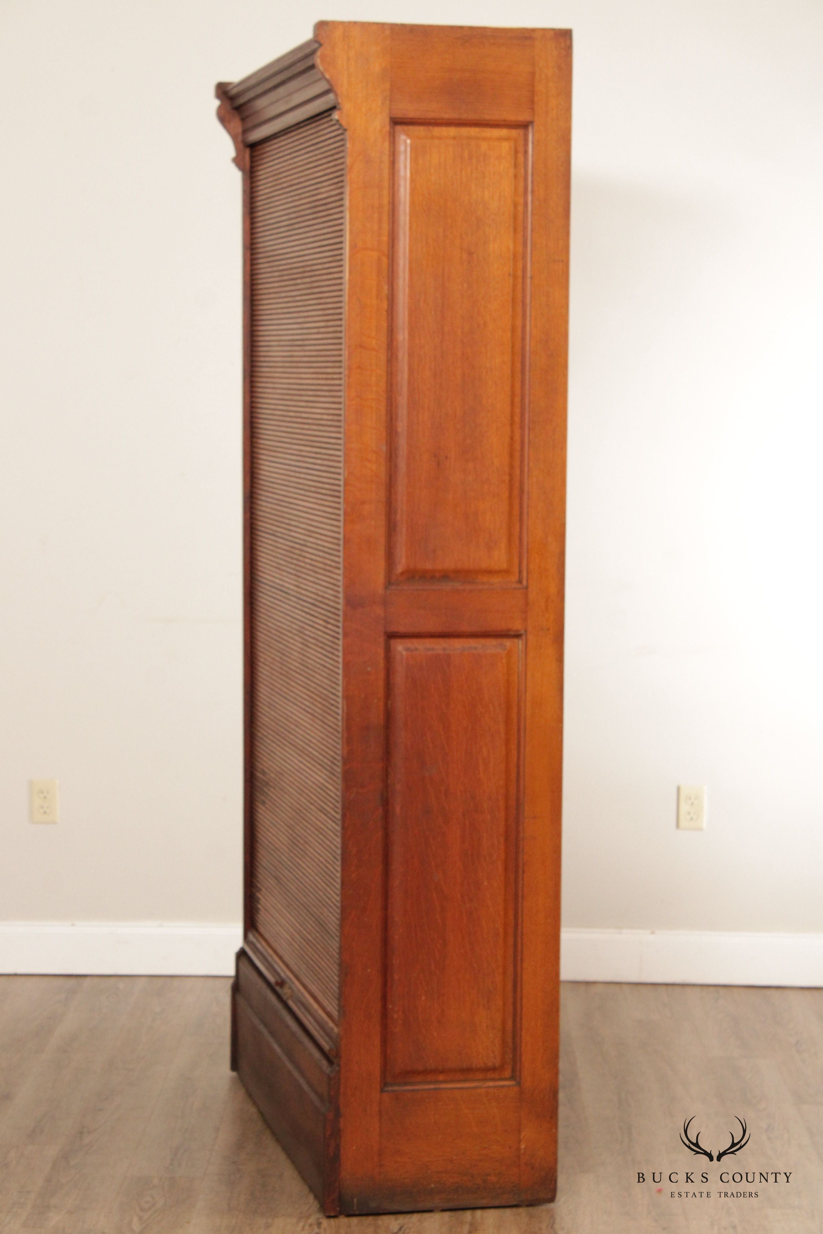 Globe Antique Oak Roll-Top Apothecary or Post Office File Cabinet