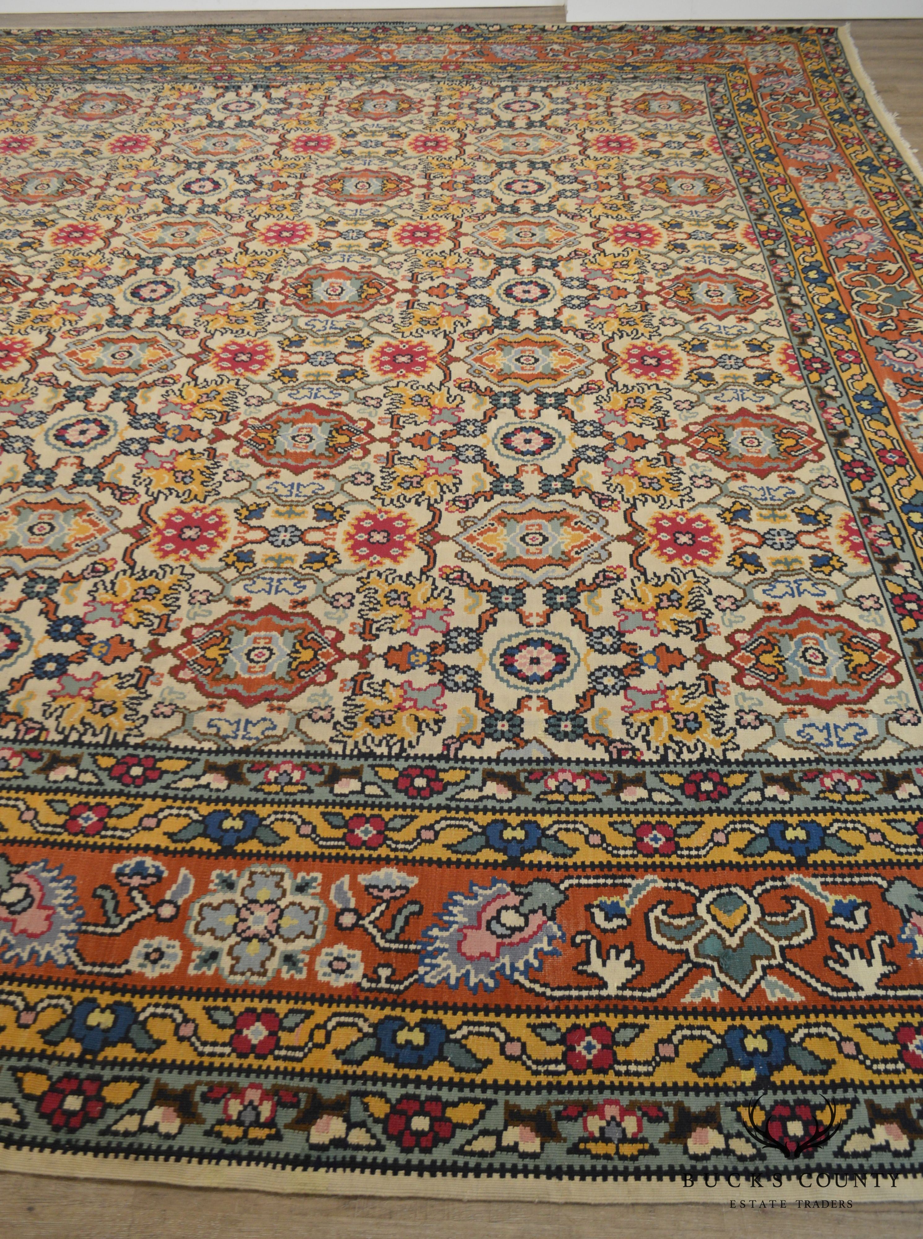 Indo Kashan Room-Size Area Rug, 17' x 14'