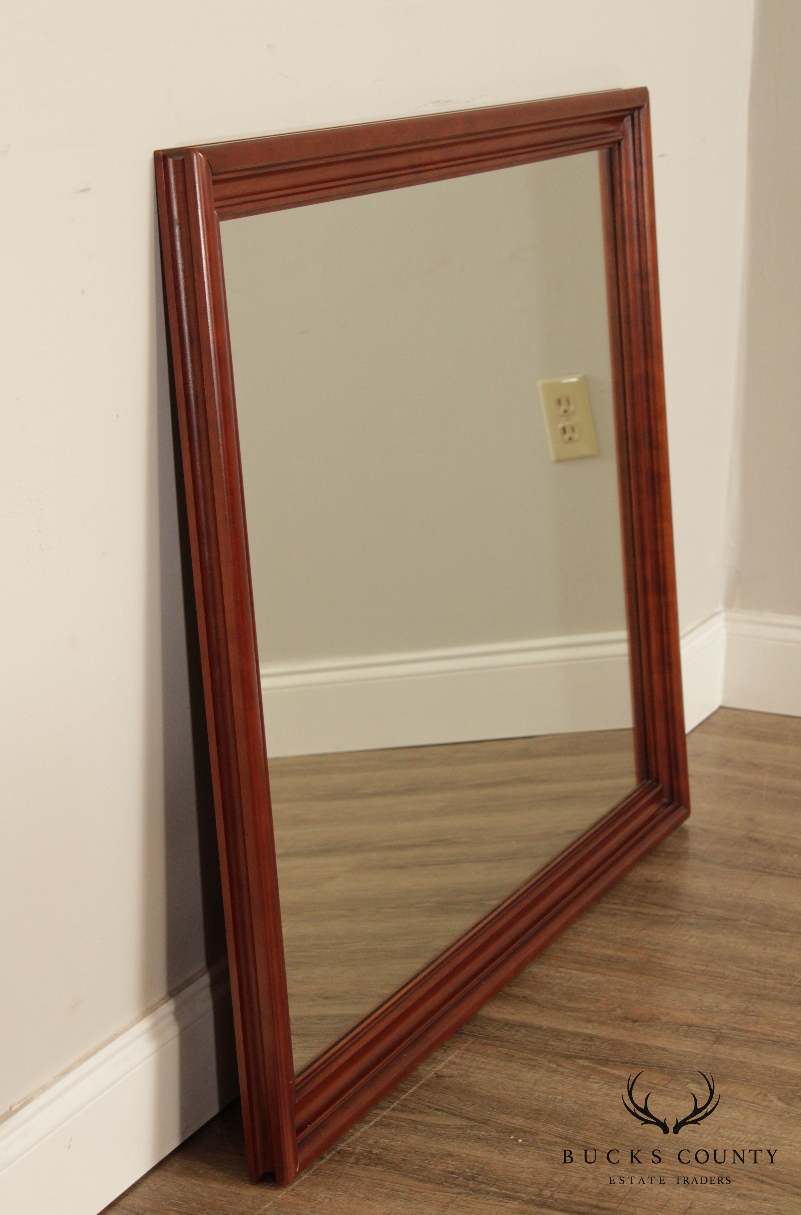 `Solid Cherry Frame Rectangular Wall Mirror