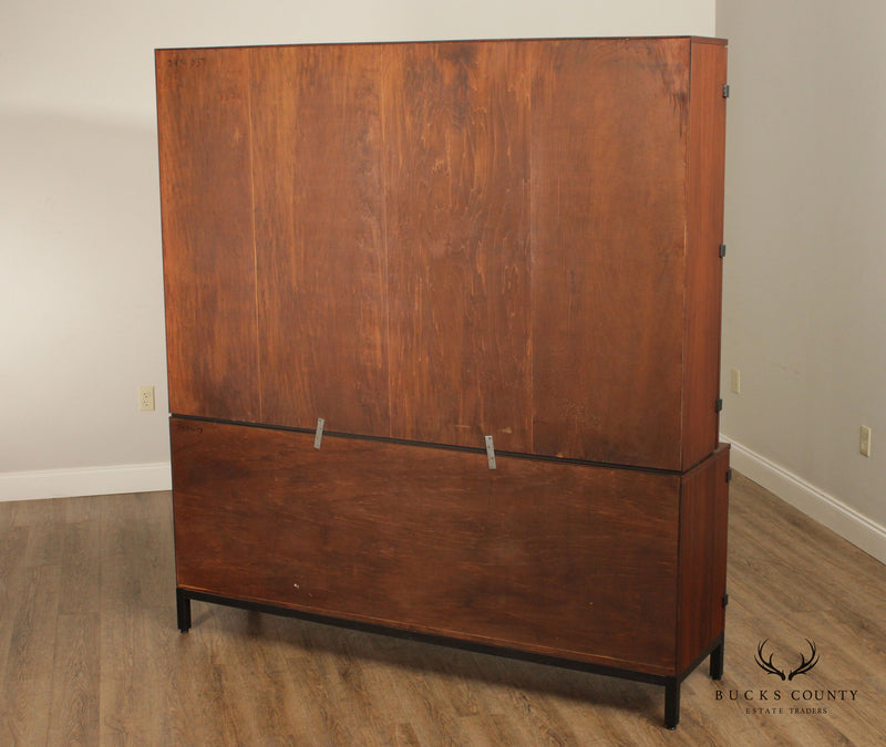 Milo Baughman for Directional Mid Century Modern Walnut China Cabinet Bookcase