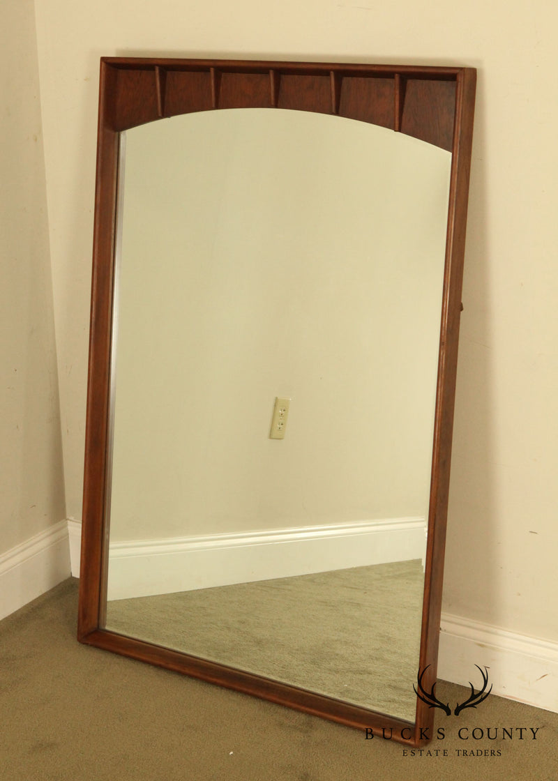 Mid Century Modern Walnut & Rosewood Frame Mirror