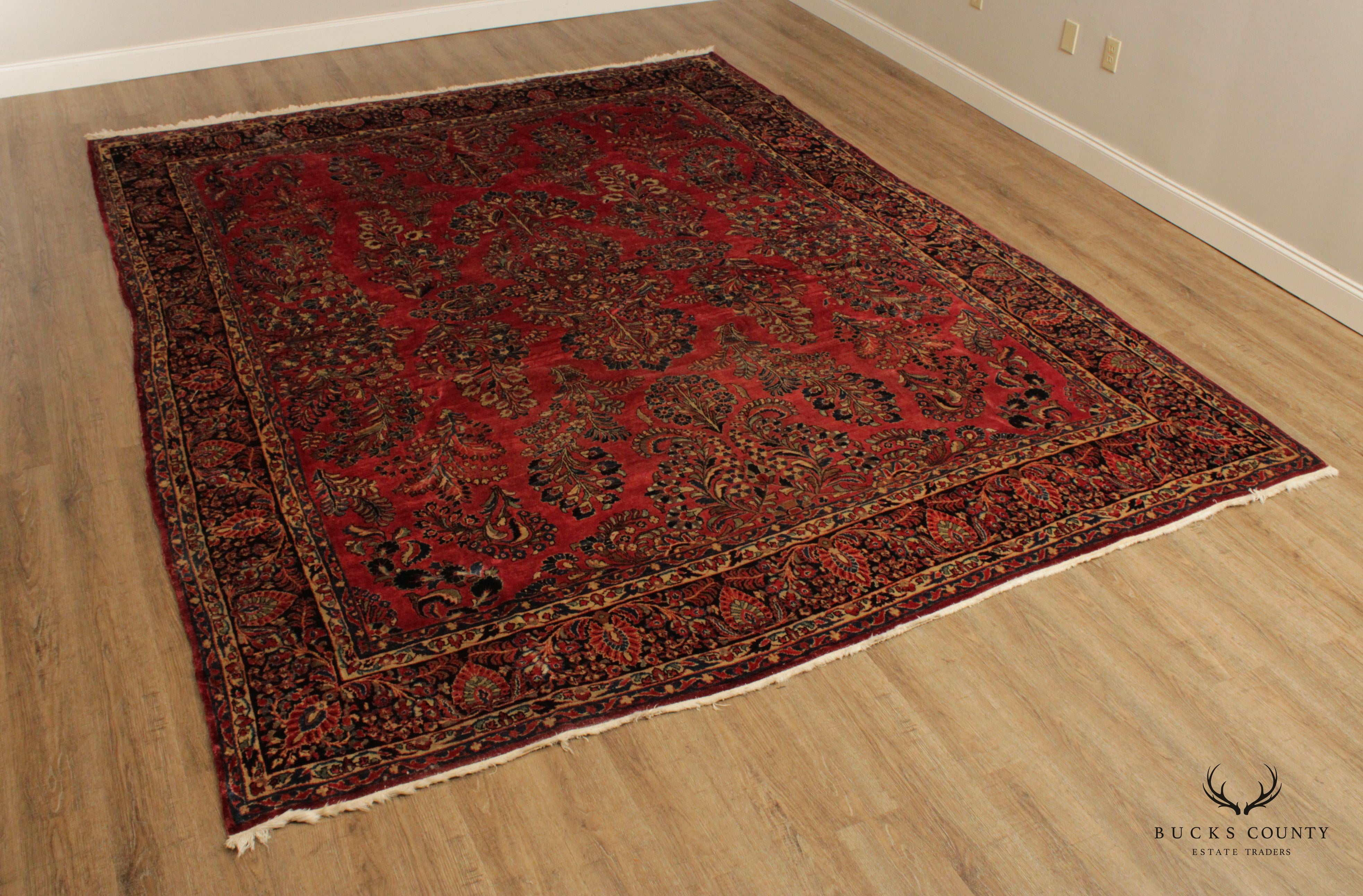 Quality Hand Tied Persian Sarouk Area Rug, 12' x 9'