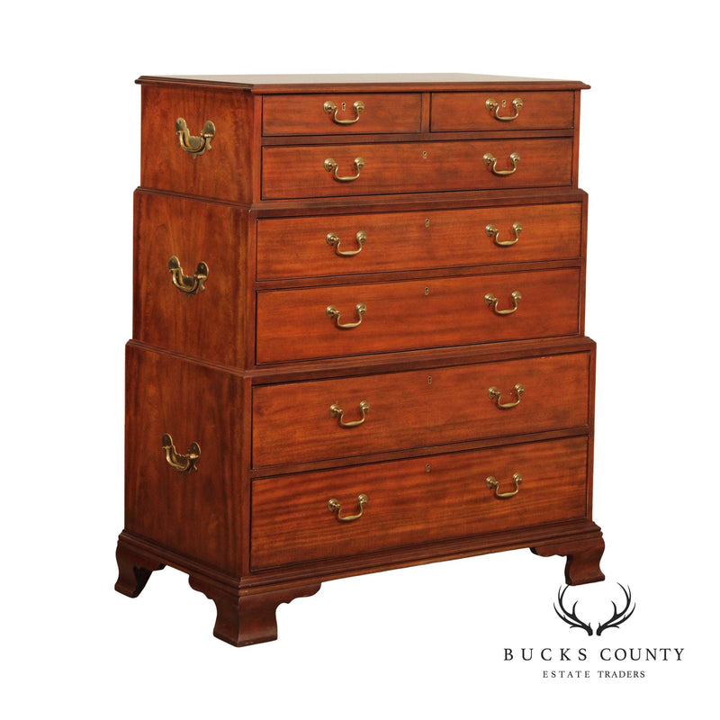 Baker Historic Charleston Reproductions Chippendale Style Triple Chest on Chest
