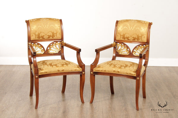Armando Collection Italian Regency Style Pair of Armchairs