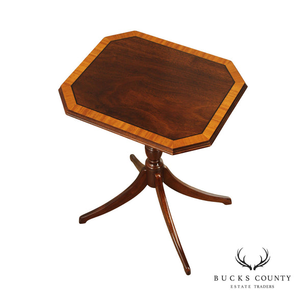 Federal Style Banded Mahogany Tilt-Top Side Table