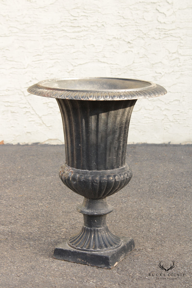 Vintage Classical Style Cast Iron Garden Urn Planter