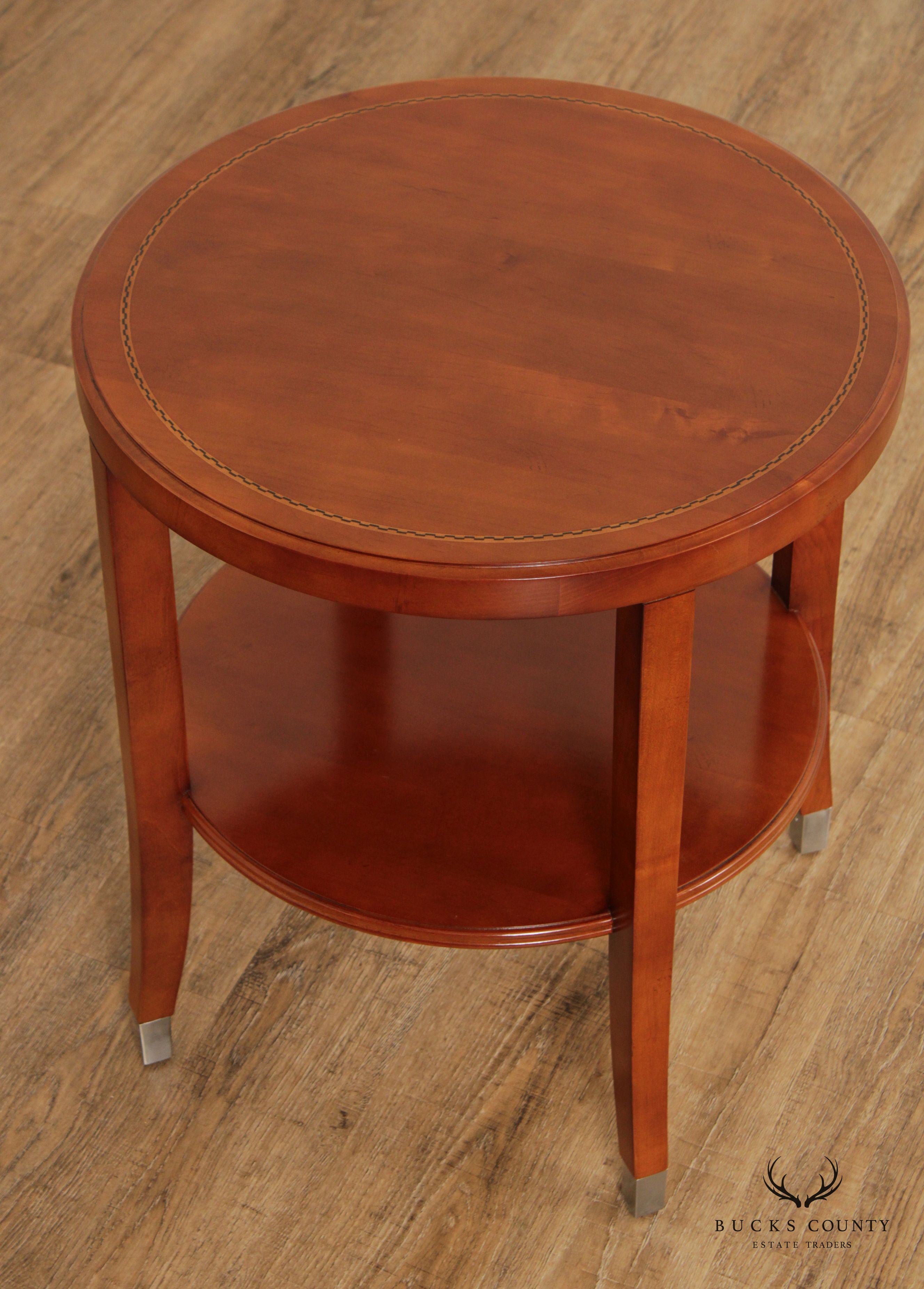 CTH Sherrill Occasional Regency Style Cherry Two-Tier Side Table