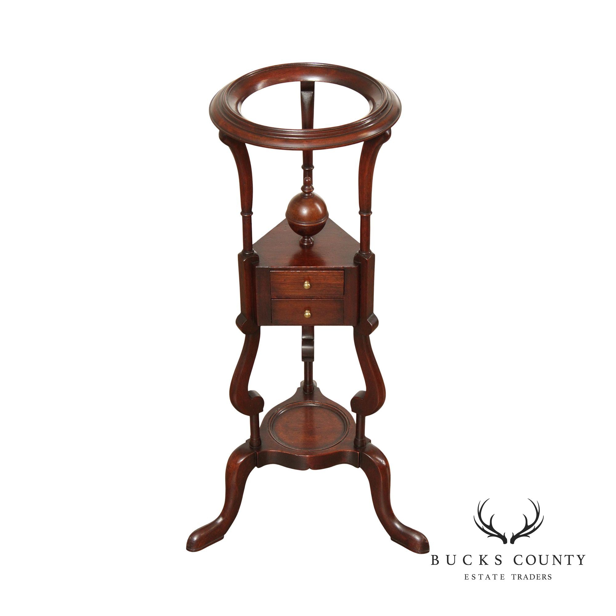 Antique English Georgian Mahogany Wig Stand