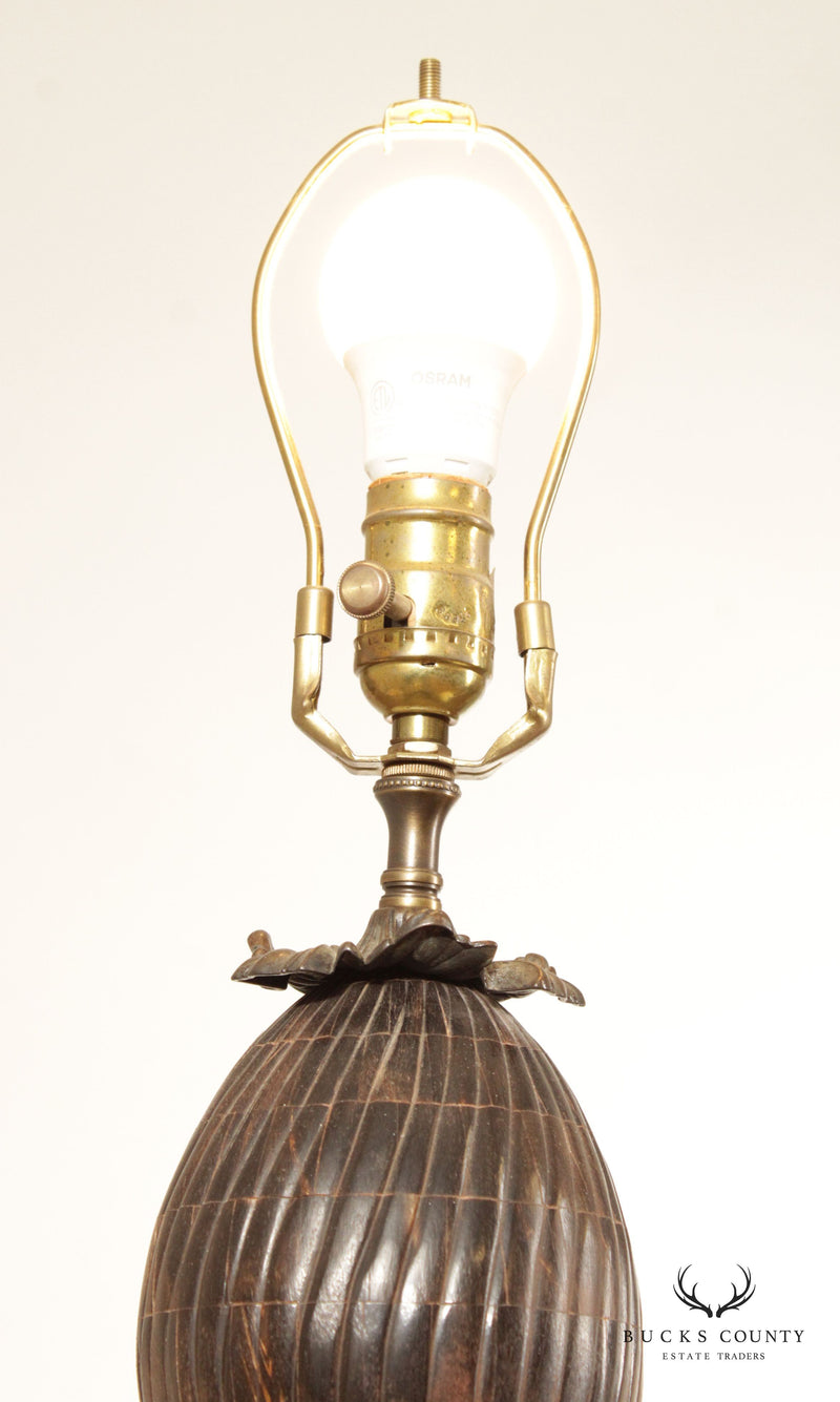 John Richard Collection Brass Columnar Floor Lamp