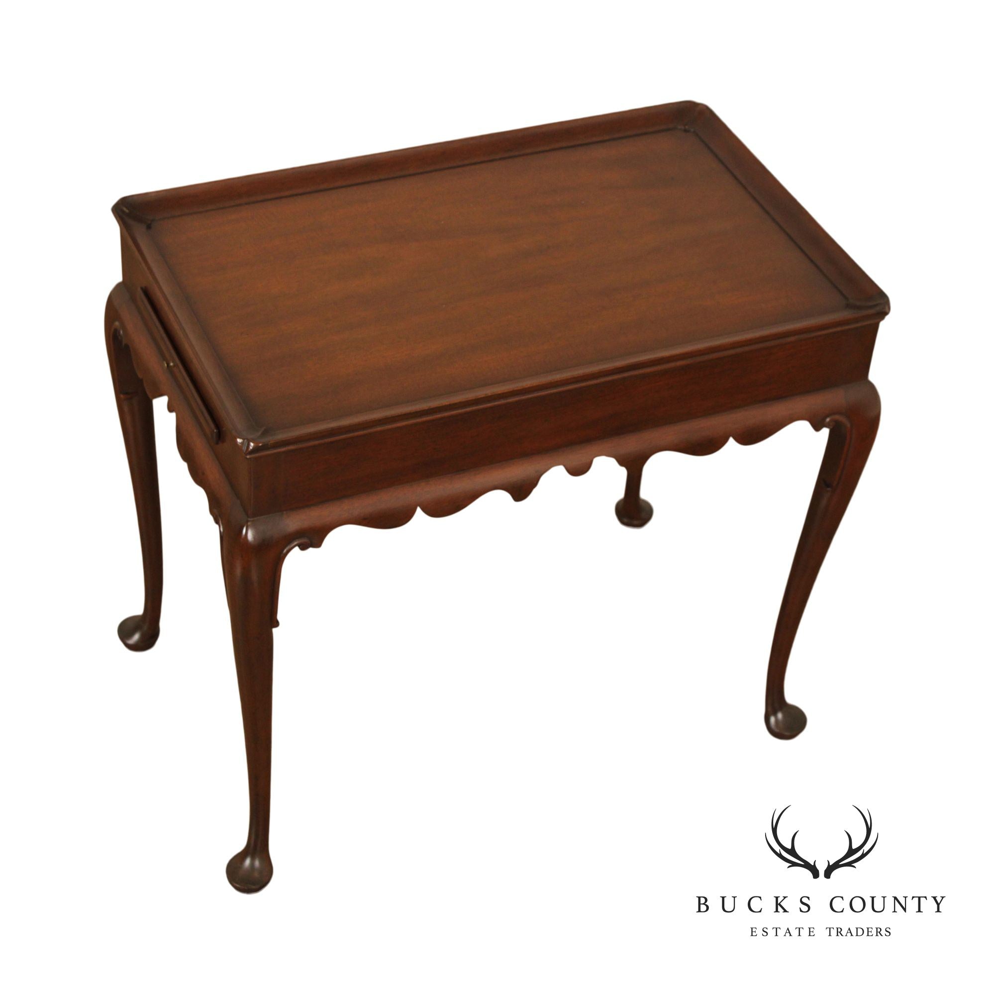 Kittinger Colonial Williamsburg Mahogany Queen Anne Tea Table