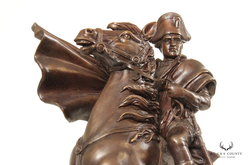 20th Century Napoleon Bonaparte Cast Bronze Statue, Signed