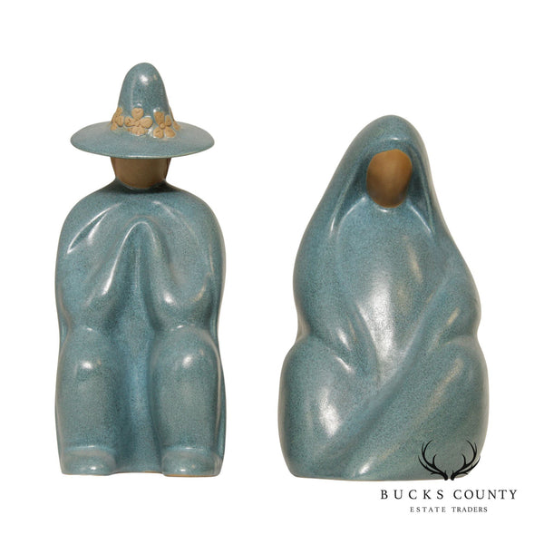 Jack Black Pair Modern Navajo Pottery Sculptures