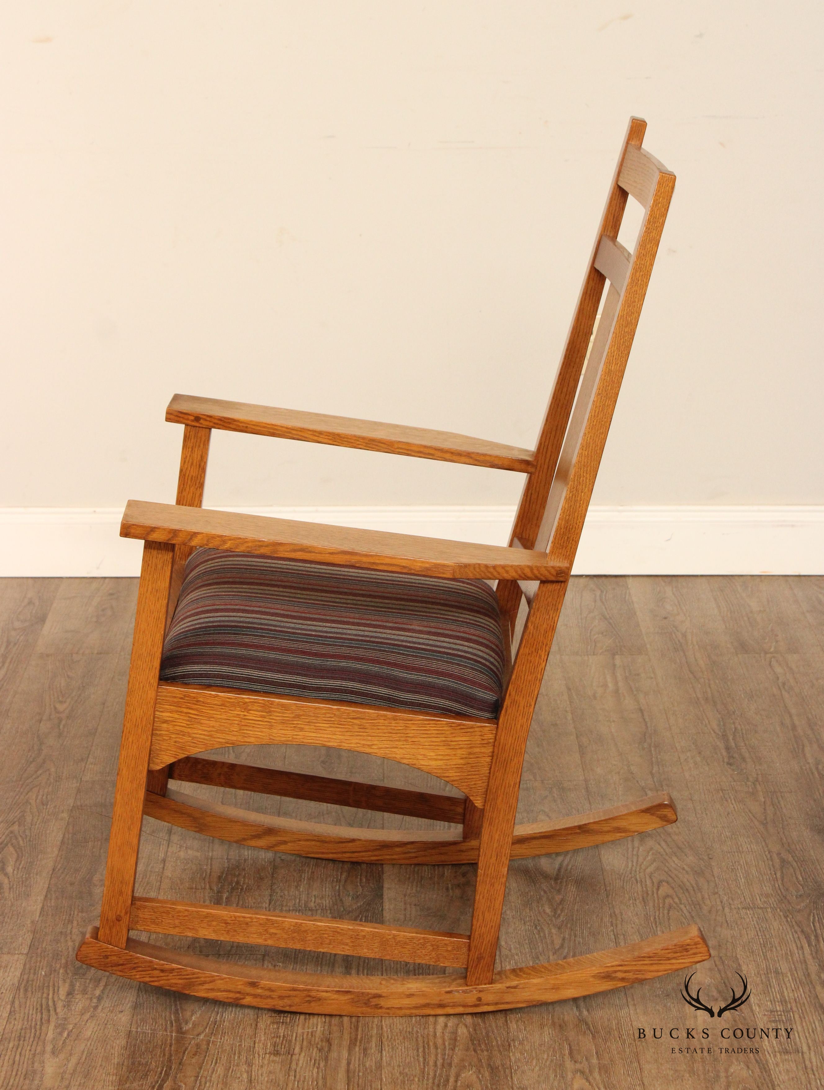 Stickley Mission Collection Harvey Ellis Oak Rocking Chair