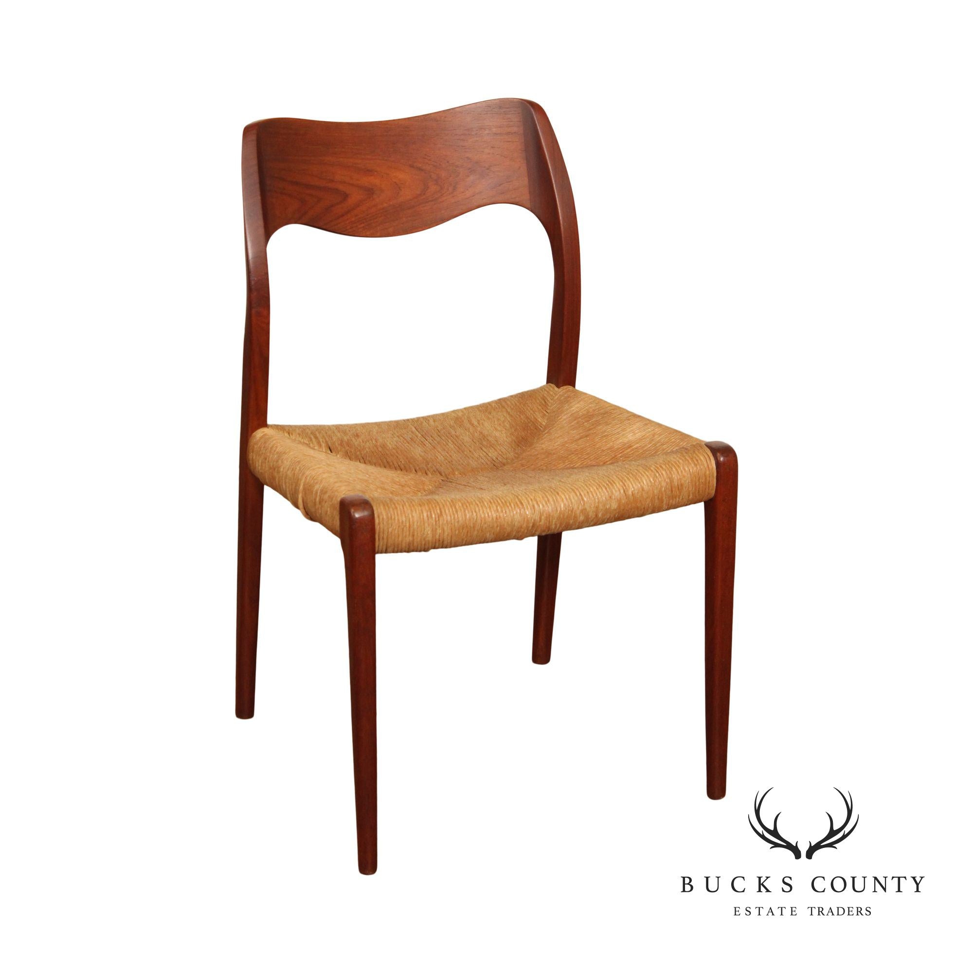 Niels Møller Danish Modern 'Model 71' Teak Side Chair