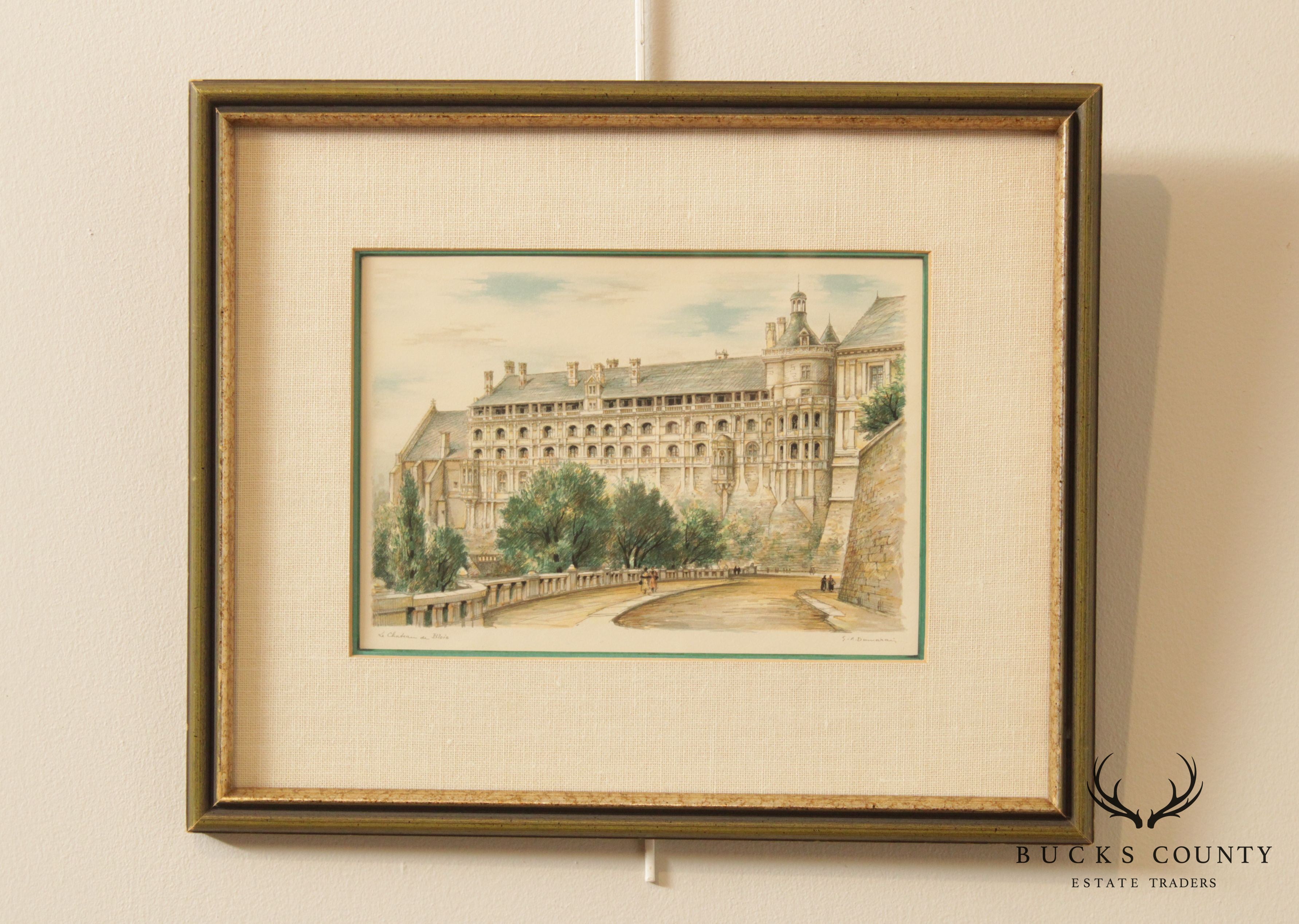 Le Chateau de Blois Lithograph Print by G. A. Dumarais