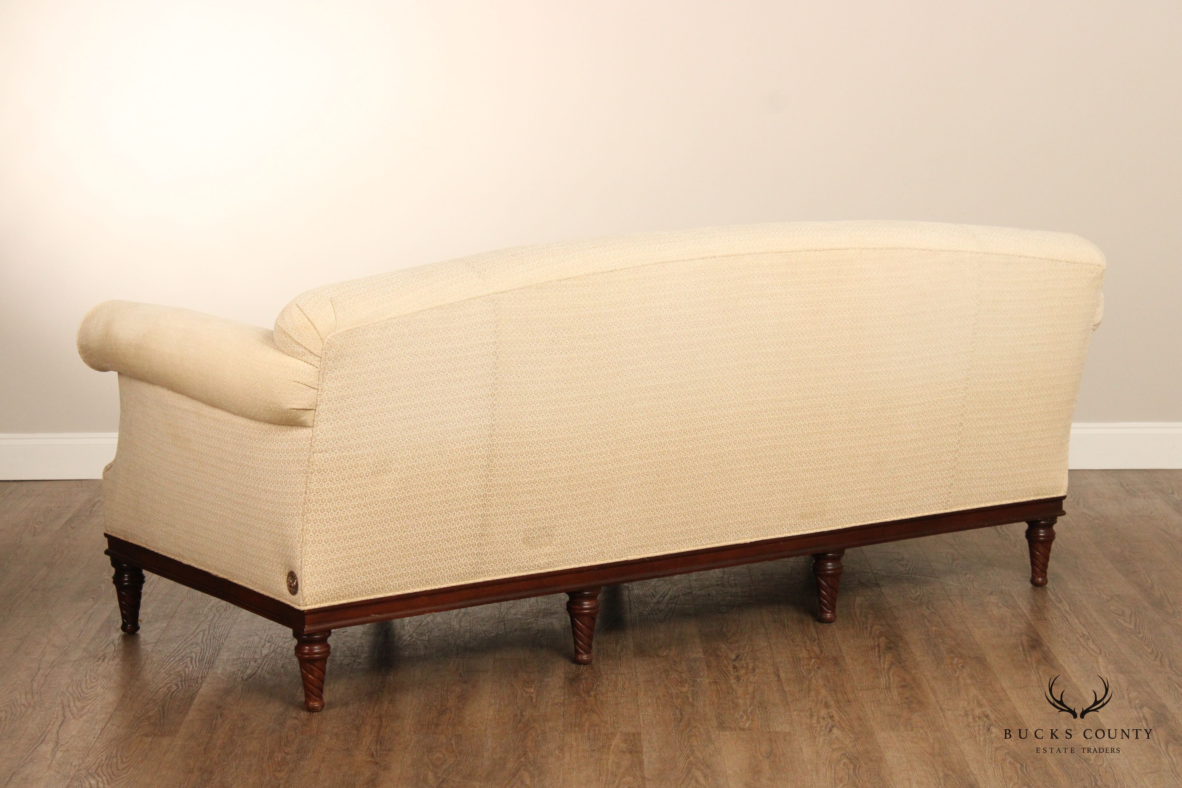 Althorp Living History Custom Upholstered Scroll Arm Sofa