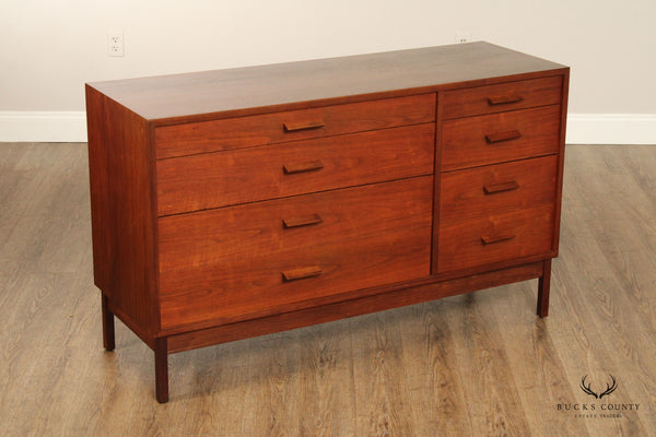 Mid Century Modern Walnut Eight Drawer Dresser