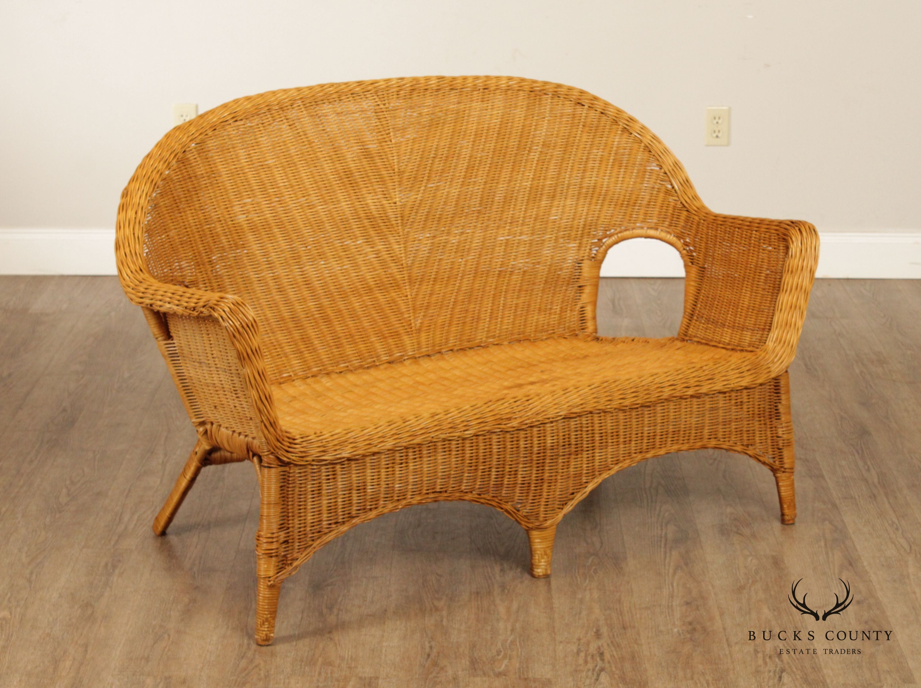 The Company Store Wicker Loveseat